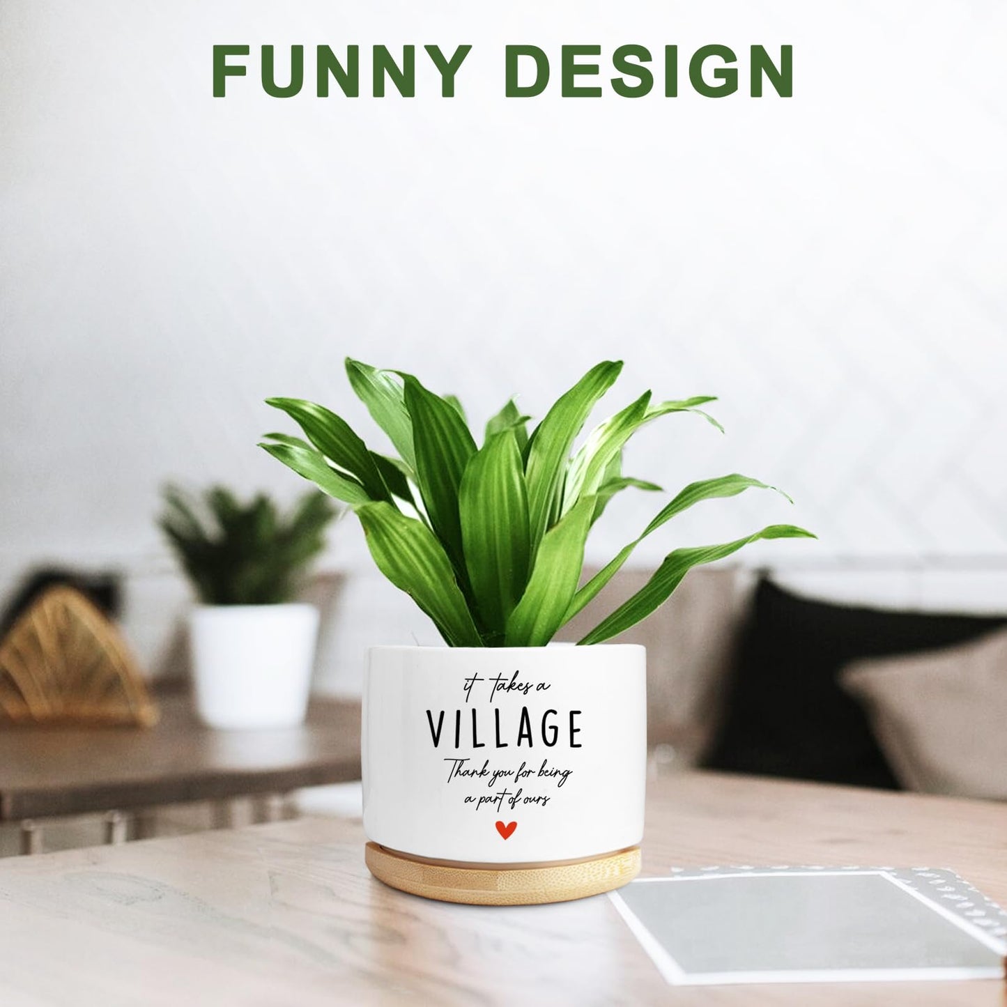Aryabtya Thank You Appreciation Gifts for Boss Teacher Women, Funny Succulent Planter, Flower Cactus Plant Pot for Indoor Plants, Office Home Windowsill Decor Planter Gift (No Plants)