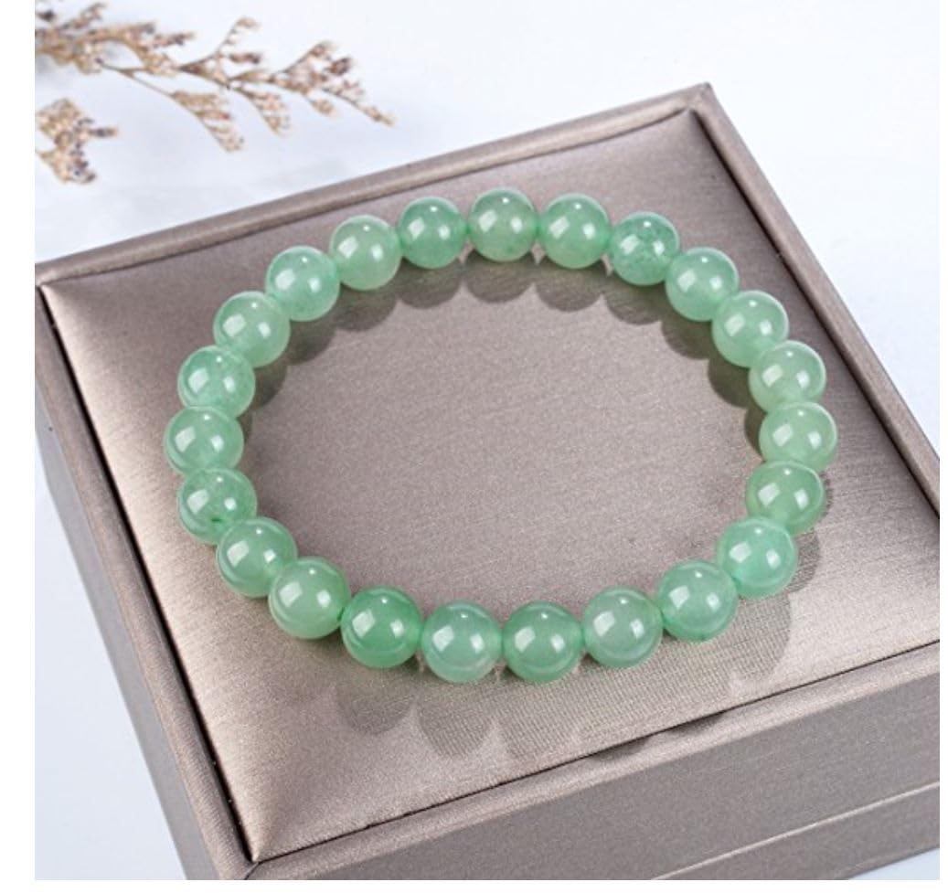 Adabele Real Natural Green Aventurine Gemstone Beaded Bracelet 7.5 inch Stretch Chakra Healing Crystal Stone Jewelry Women Mom Gift (Unisex) GB8-B22
