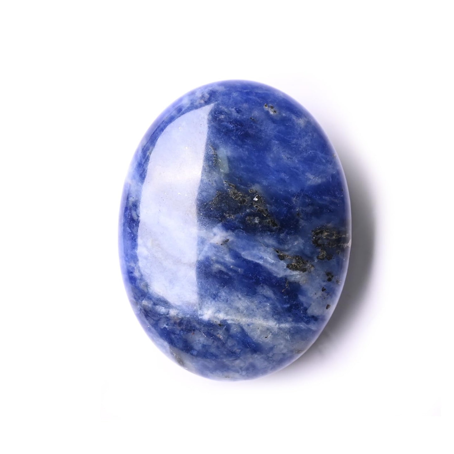 WHAL&YUNE Palm Stone Healing Crystals Worry Stone Natural Polished Stone for Meditation Energy Balancing Therapy Hot Massage Gifts -1.7 inches (Sodalite 1PC)