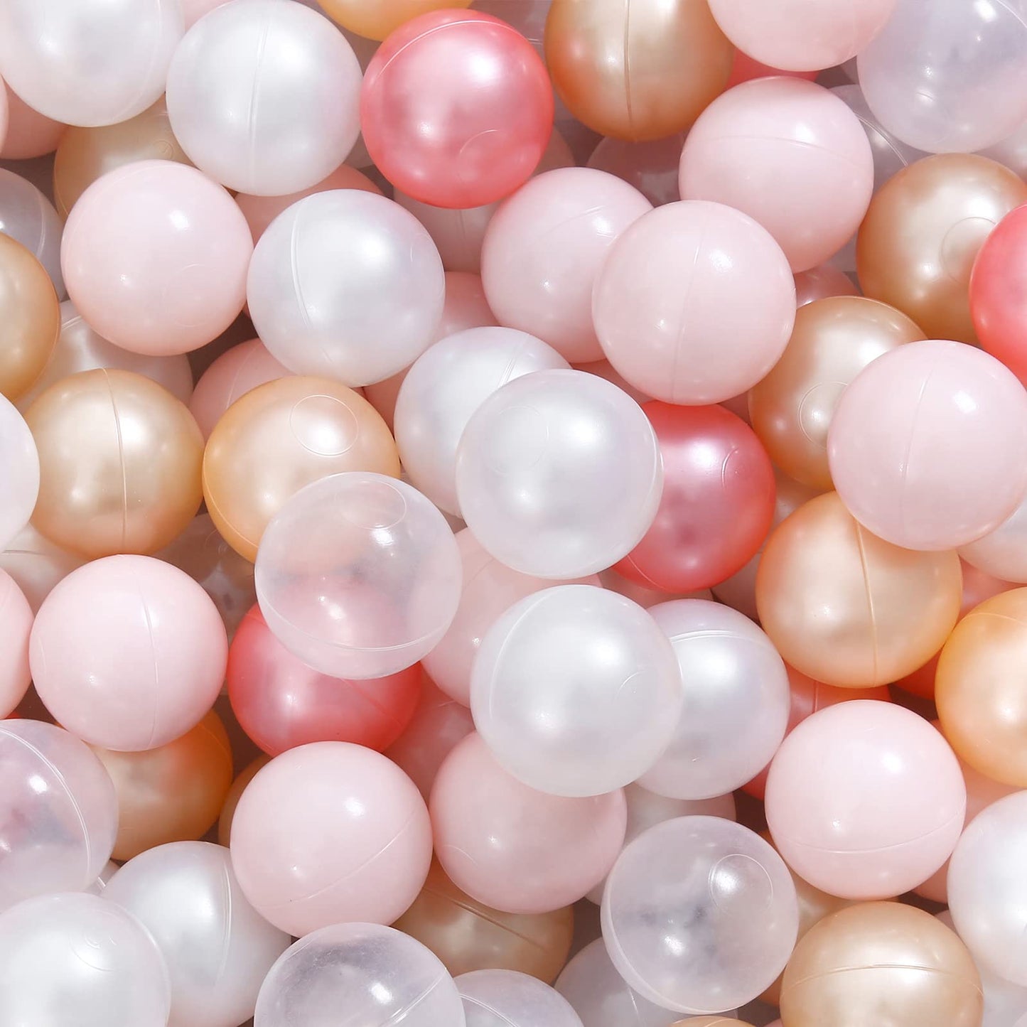 Heopeis Ball Pit Balls Play Balls - 100 Pieces Baby Soft Plastic Balls BPA&Phthalate Free Non-Toxic Crush Proof for 1 2 3Years Old Toddlers Baby Kids Birthday Pool Tent Party