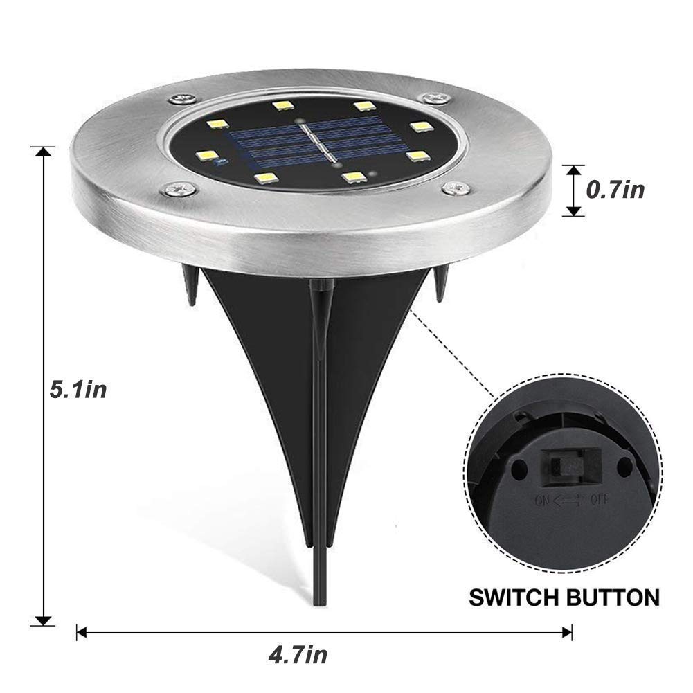 ZGWJ Solar Ground Lights,16 Pack Waterproof Solar Garden Lights, Upgraded Outdoor Garden Waterproof Bright in-Ground Lighting, Landscape Lighting for Pathway,Yard,Deck,Lawn,Patio,Walkway Warm White