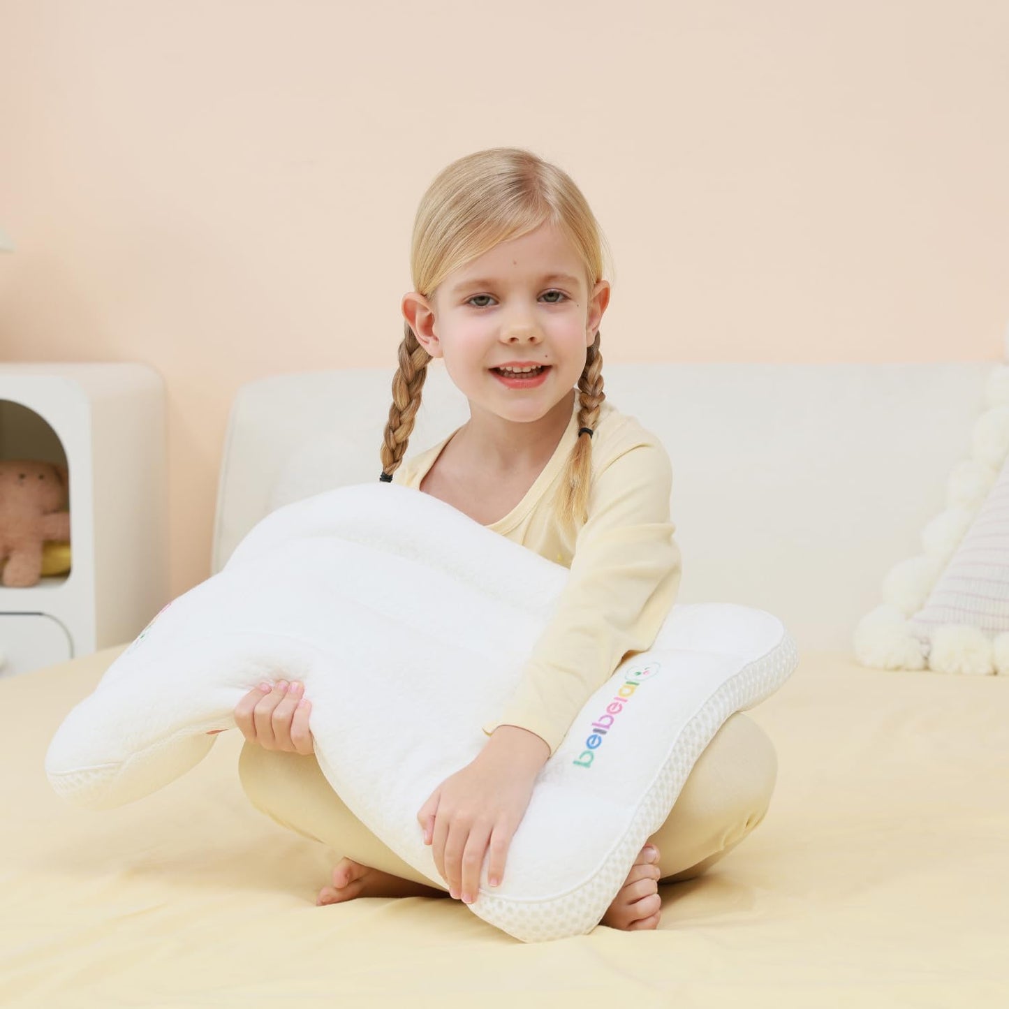 Hebove Kids Pillow, Kids Pillows for Sleeping, Baby Pillow, Toddler Pillows, Baby Pillows for Sleeping for Newborn, Toddler Pillow 1-3 Year Old, Machine Wash,Toddler Pillow 3 Year Old