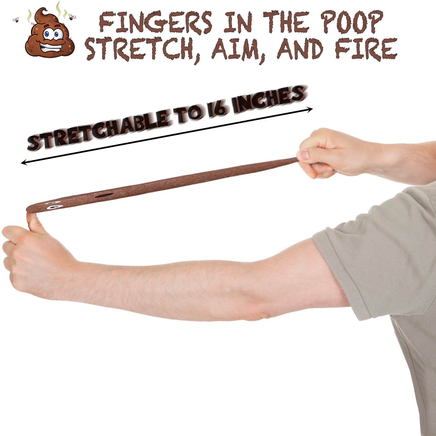Poop Slingshot 12pcs Fake Poop Toys for Kids Stocking Stuffers, Funny Gag Gifts Bulk Party Favors Game Prizes, Sticky Poo Emotion Fidget Toys for Kids Age 3-5-7 4-8-12 Year Old Boys Girls Teens Adults