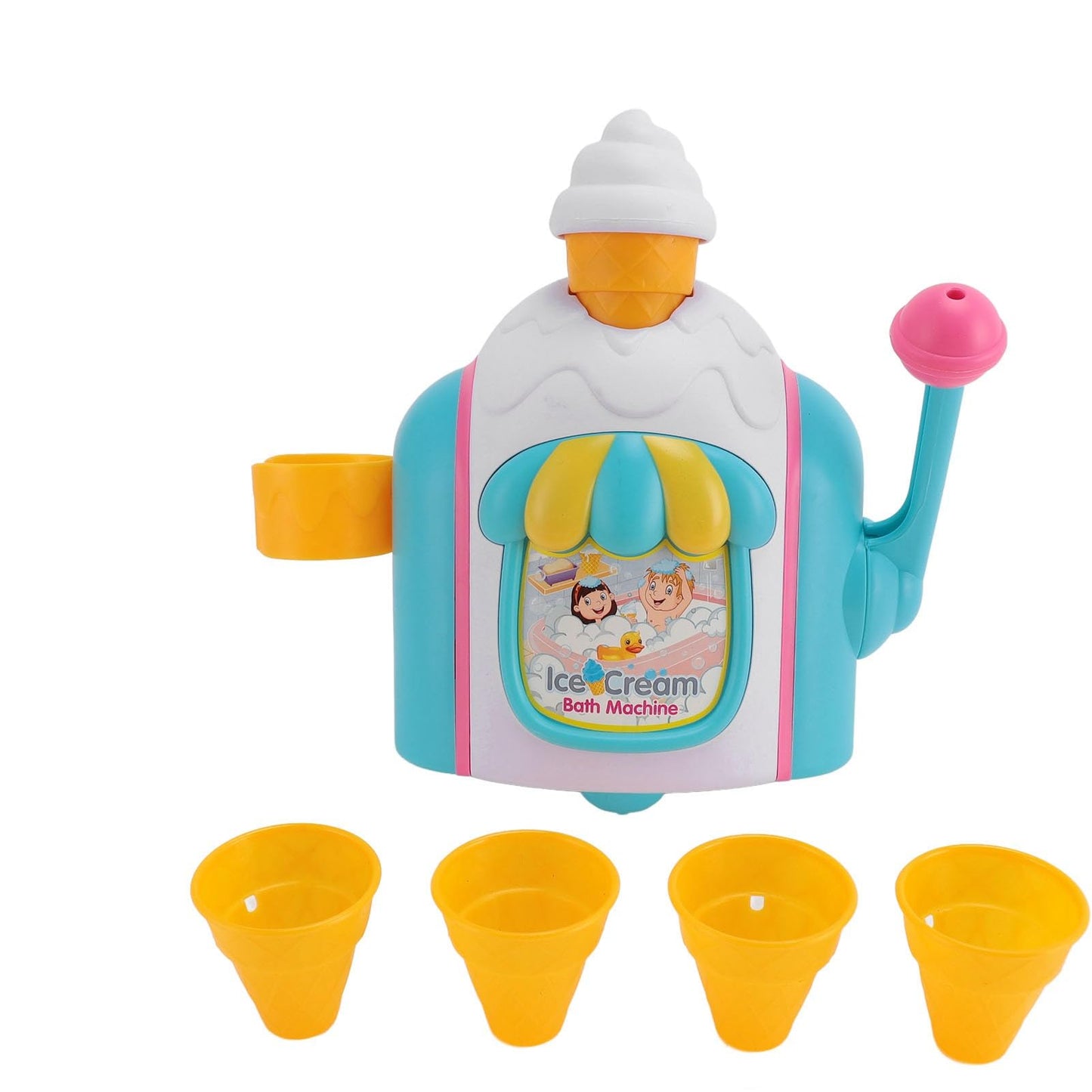 GOWENIC Bubble Ice Cream Maker Bath Toy for Toddlers Boys Girls, Stimulates Imagination, Stable Installation, Choice, Plastic