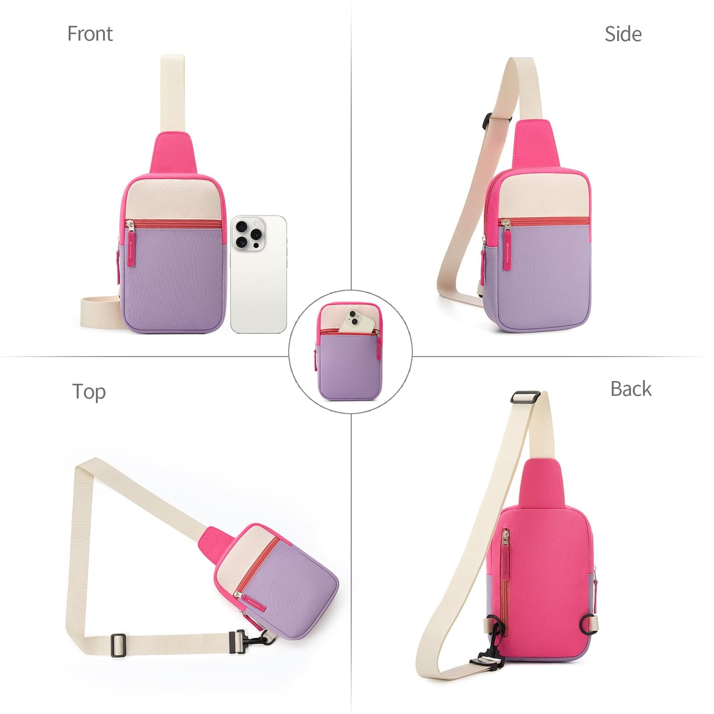 Mothers Day Gifts for Daughter, Birthday Graduation Gifts for 8 9 10 11 12 Year Old Teens Girls Her,Fanny Pack Sling Crossbody Bag Belt Bags Purse, Preppy Teen Girl Gift Trendy Stuff Travel Essentials