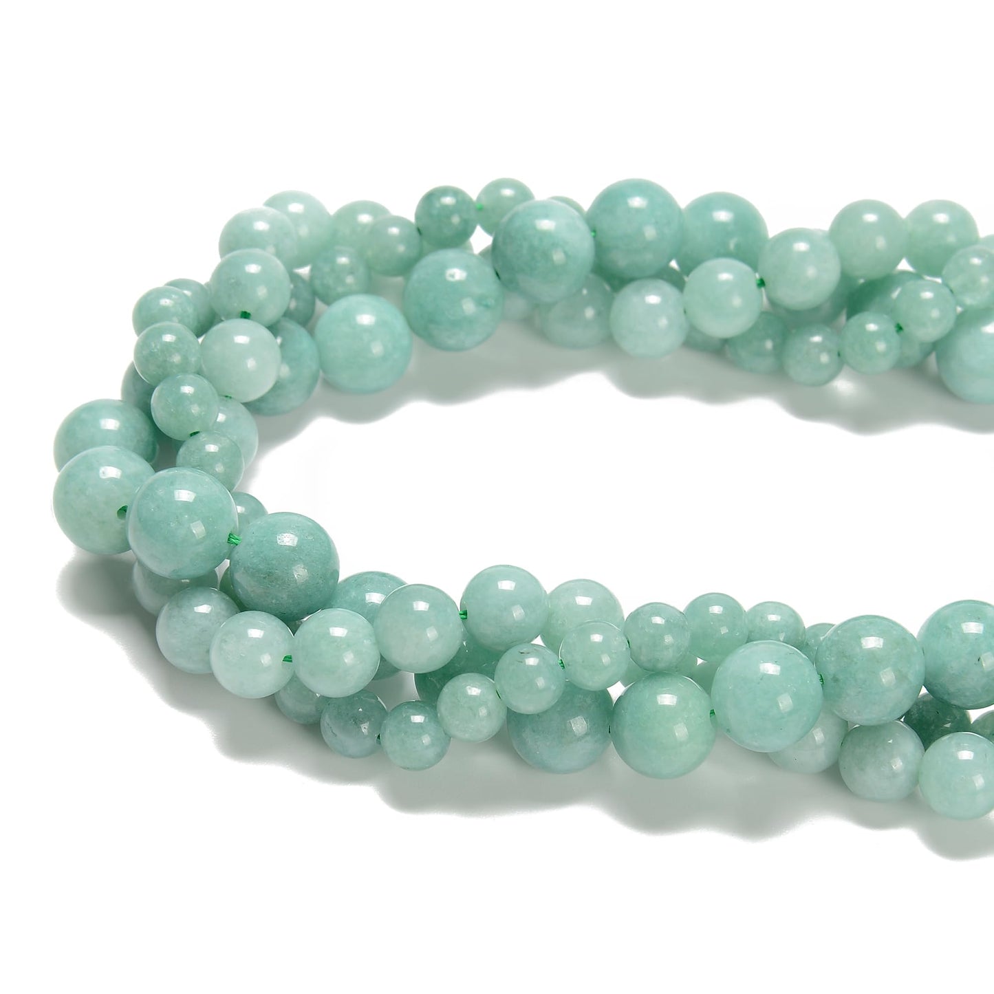 Land Long 120pcs(2 Strand/Set) 6mm Burmese Color Dyed Jade Beads with Energy Power, Smooth Round Healing Crystal Beads for Jewlery Bracelets Earrings Making DIY