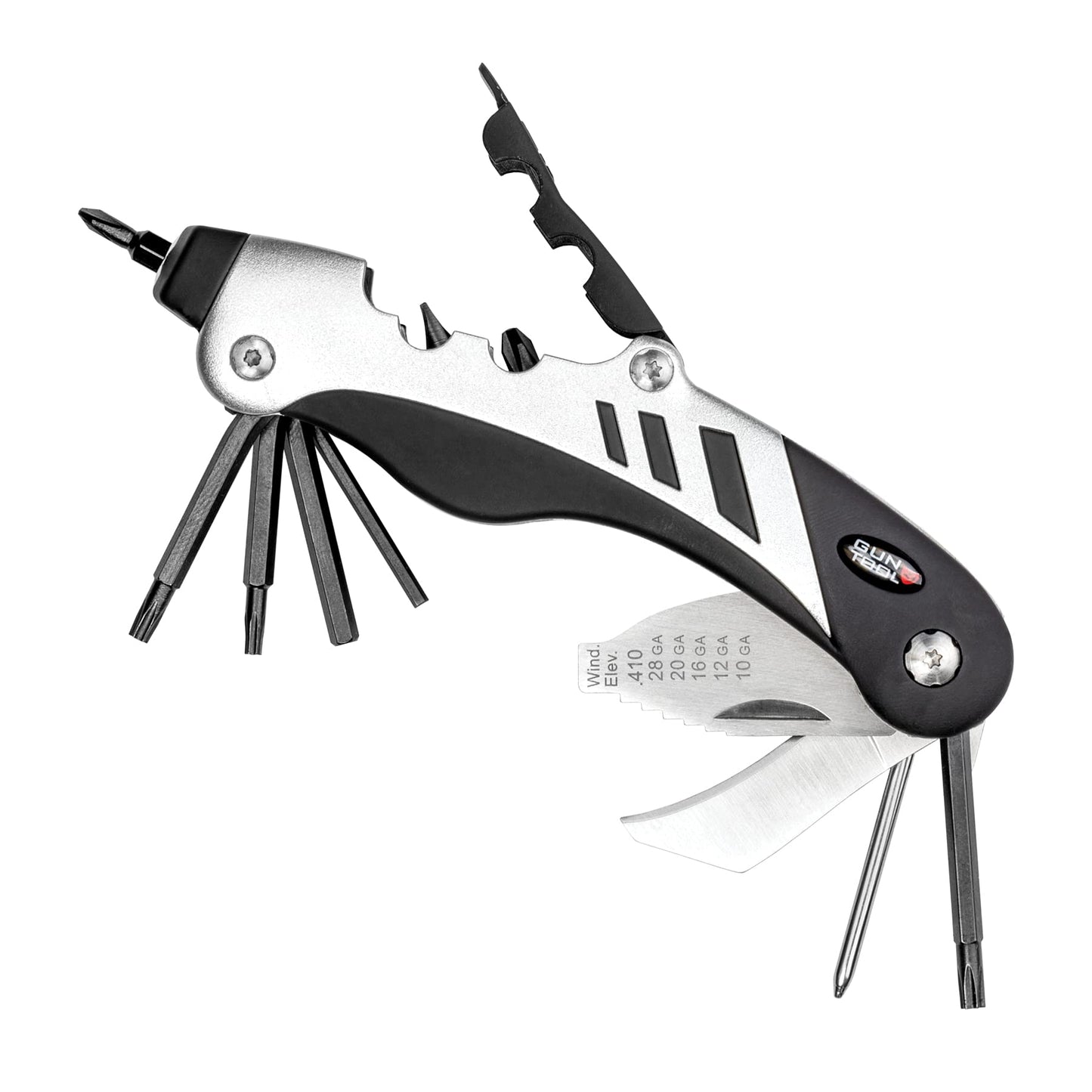 Real Avid Gun Tool - 18 in 1 Gunsmithing Shotgun & Rifle Multitool - Bit Driver, Torq Bits, Choke Tube Wrench, Allen Wrench, Scope & Punch Tool