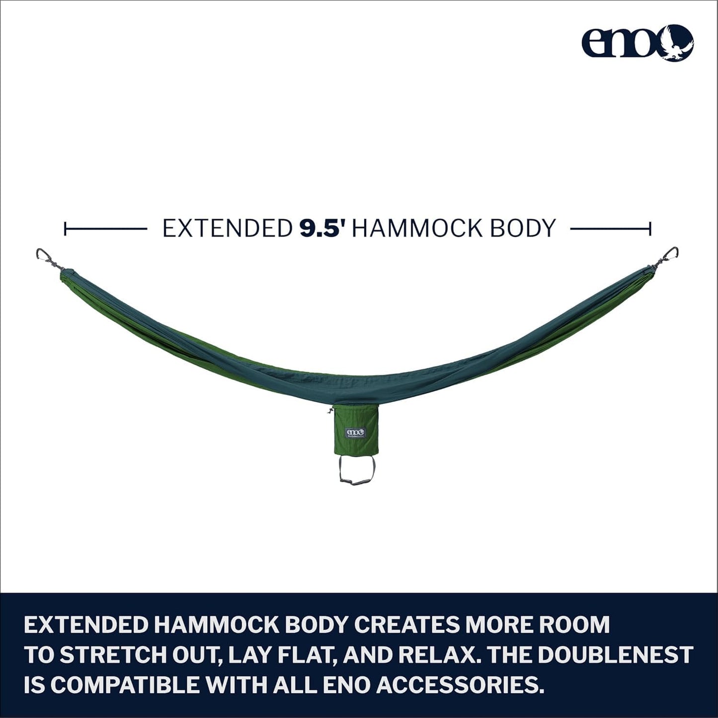 ENO DoubleNest Hammock - Marine/Cedar