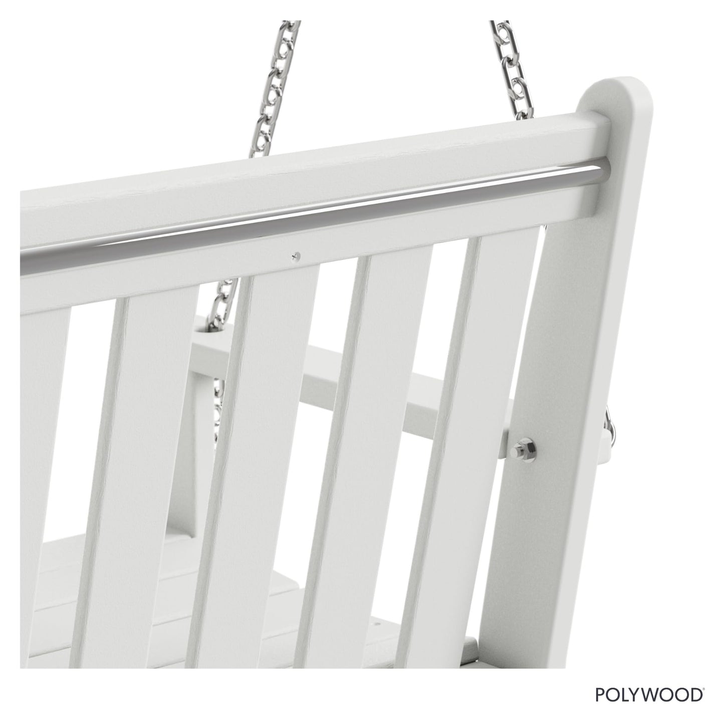 POLYWOOD GNS60WH Vineyard 60" Swing, White