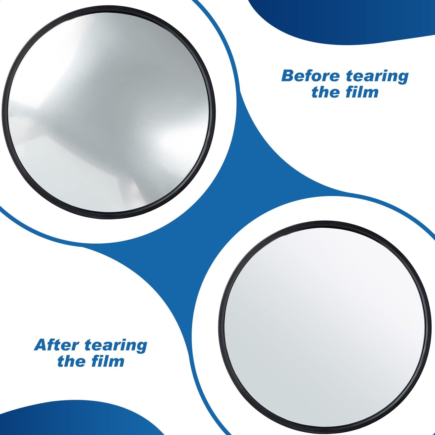 Maitys 2 Pcs Convex Mirror Acrylic Safety Security Traffic Corner Mirrors Adjustable Wide Angle View with Fixing Bracket for Indoor Outdoor Garage School Classroom Warehouse(8 Inch)