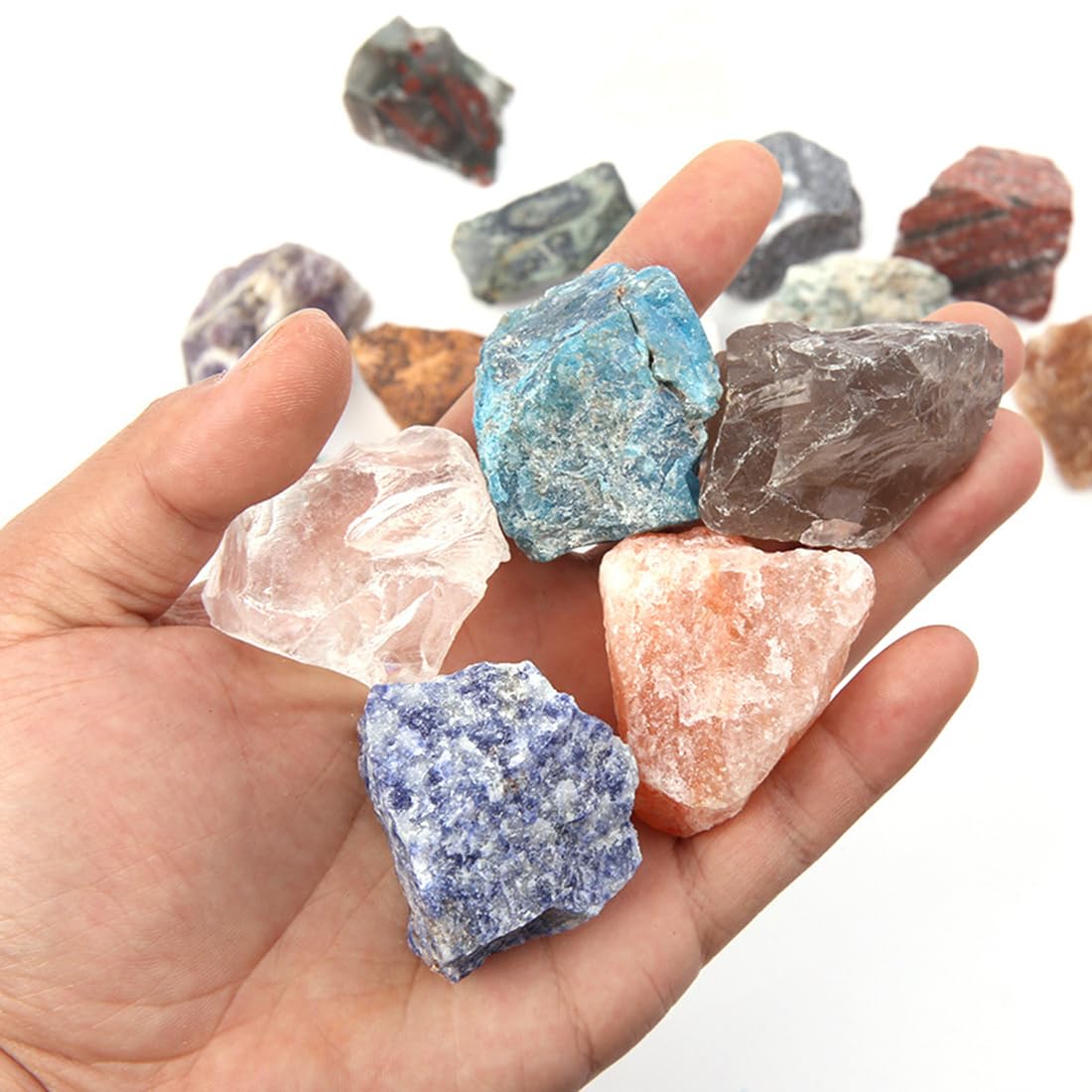 Erliway 1.25-2" Large Black Tourmaline Raw Crystals, Natural Rough Tourmaline Crystal, Healing Crystals Stones for Tumbling, Cabbing, Fountain Rocks, Decoration, Polishing Wire Wrapping Wicca & Reiki