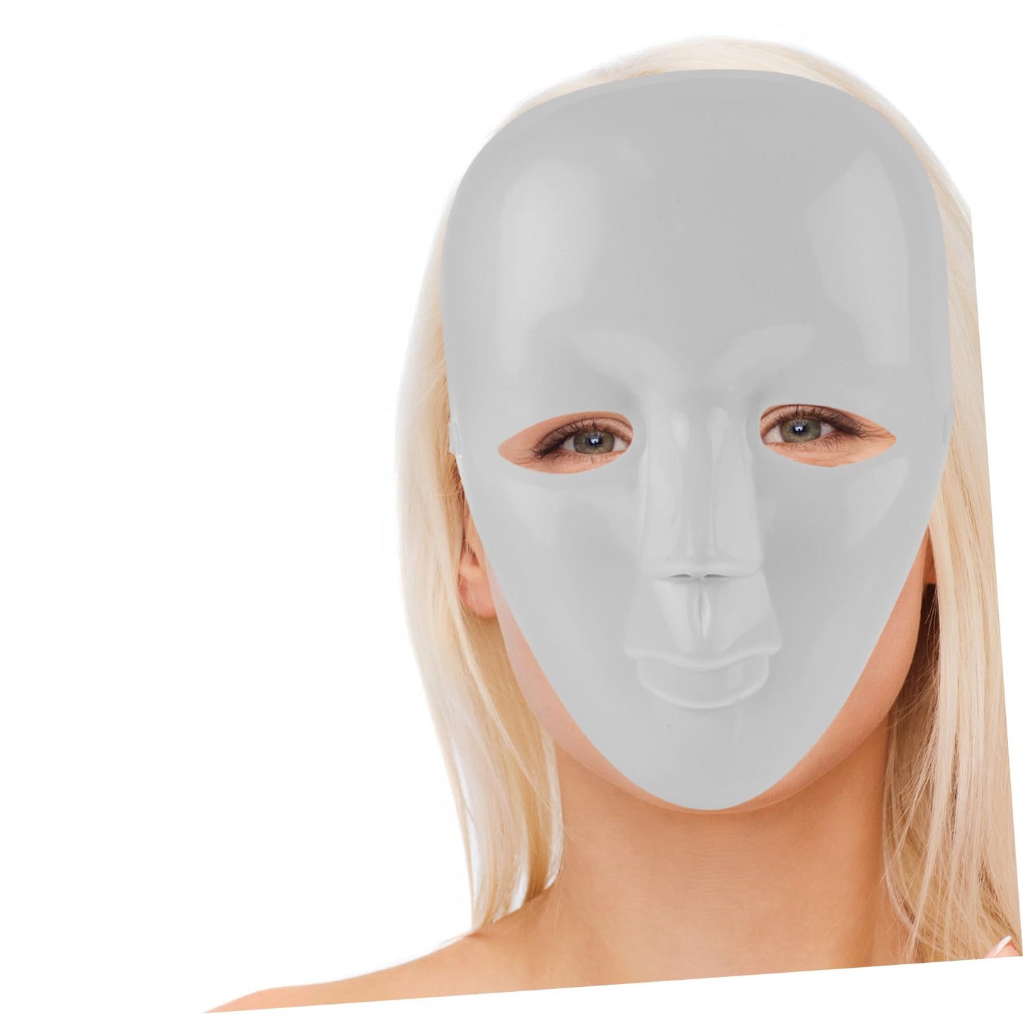 TOYANDONA 6 pcs DIY Blank Full Face Masks for Painting Sturdy Plastic Cosplay Props for Masquerade Costume Party and Role Playing Unpainted Craft Masks for Creative Decoration
