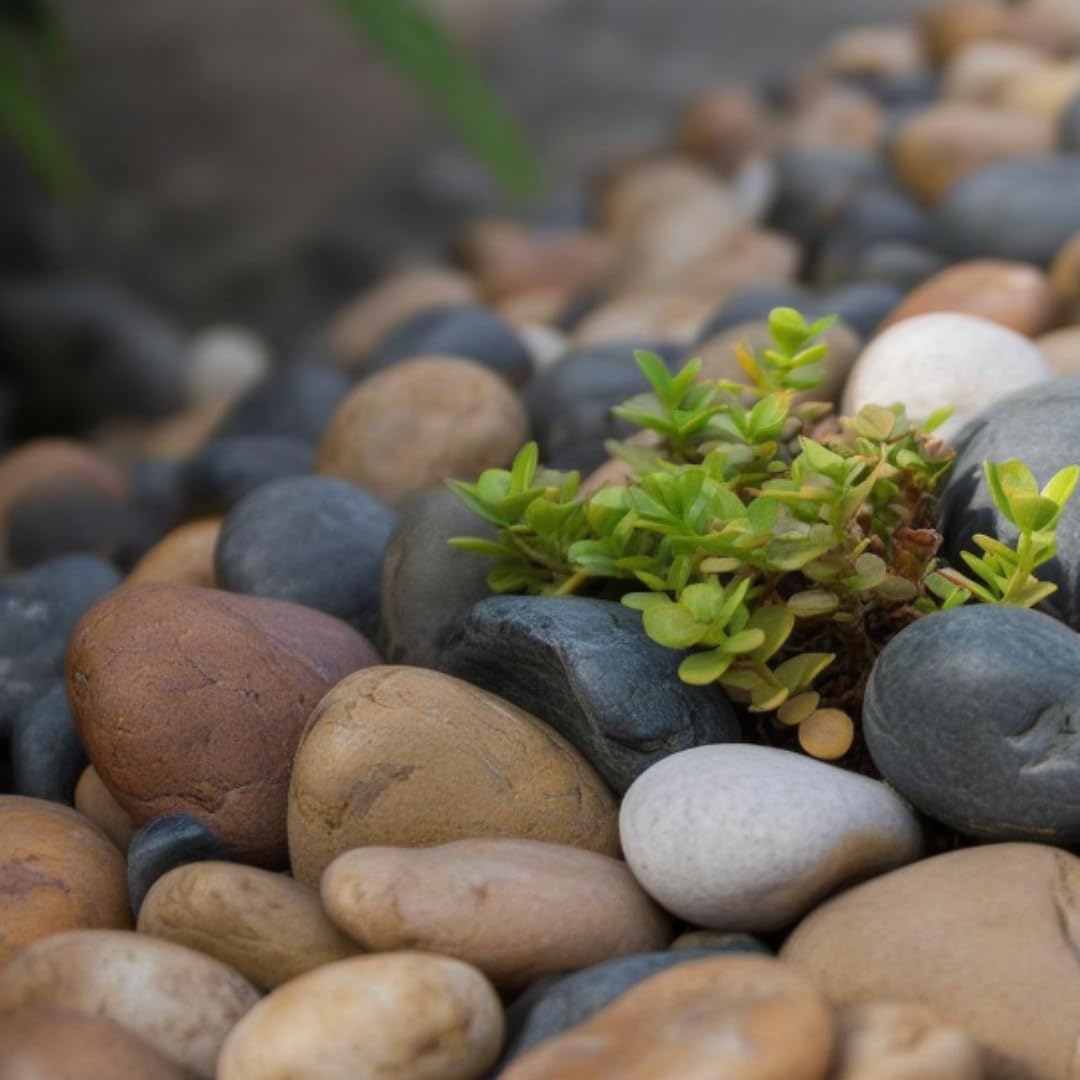 Unpolished River Rocks in Bulk - Beautiful Natural Mexican Beach Pebbles & Stones Ideal for Landscaping, Garden, Pathways, Aquarium. Hand Chosen from Baja Peninsula