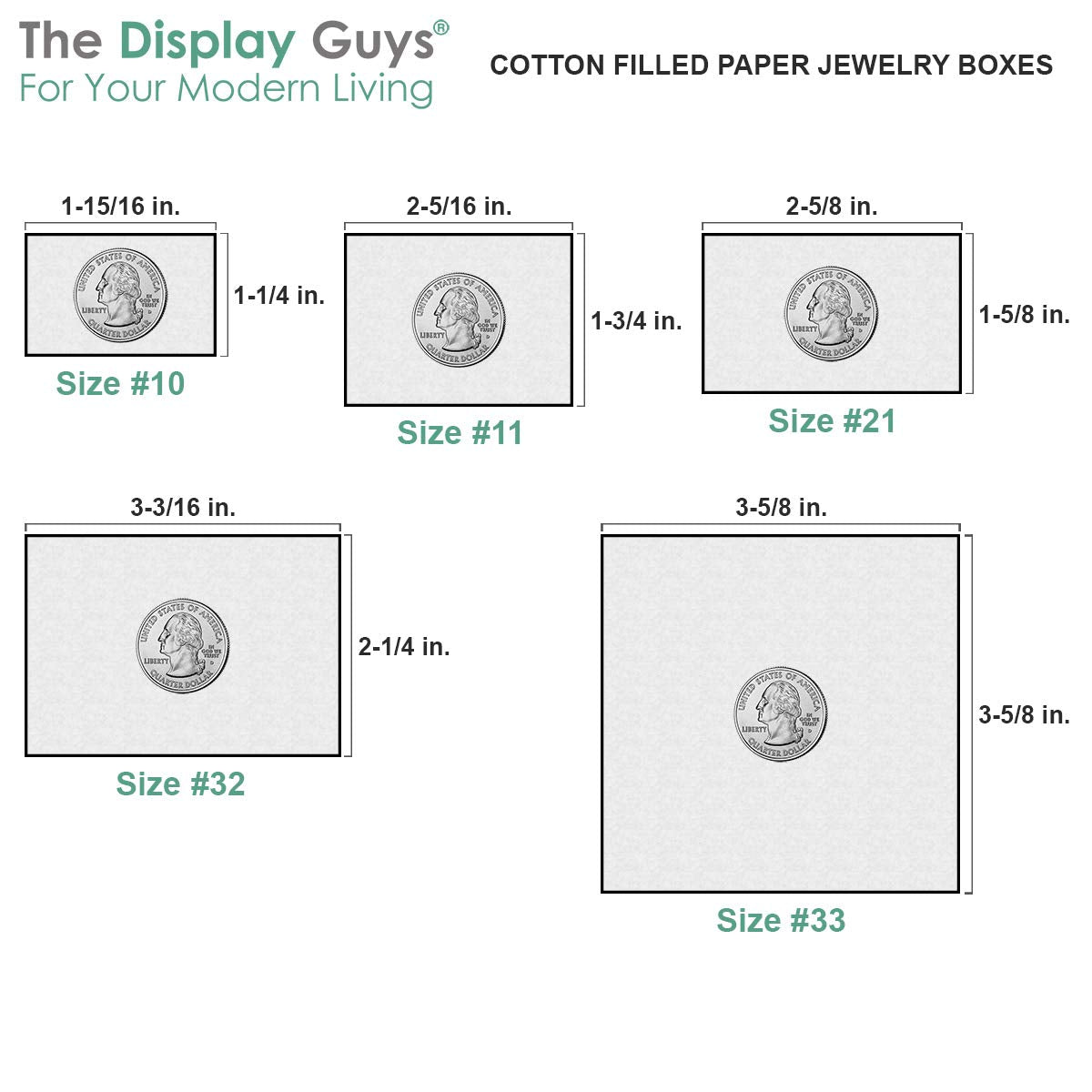 TheDisplayGuys - 100-Pack #11 Cotton Filled Cardboard Paper Jewelry Boxes Gift Case - Kraft Brown (2.1" x 1.5" x 0.8") - for Shipping or Storage