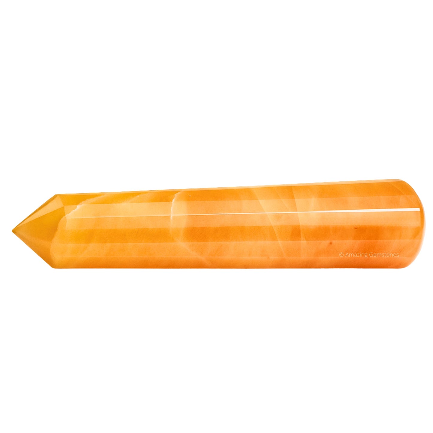 Amazing Gemstone Yellow Aventurine Crystal Wand Massage Stick - Pelvic Wand Gua Sha for Adults - Crystals and Healing Stones Massage Wands for Adults Gifts (Pointed)