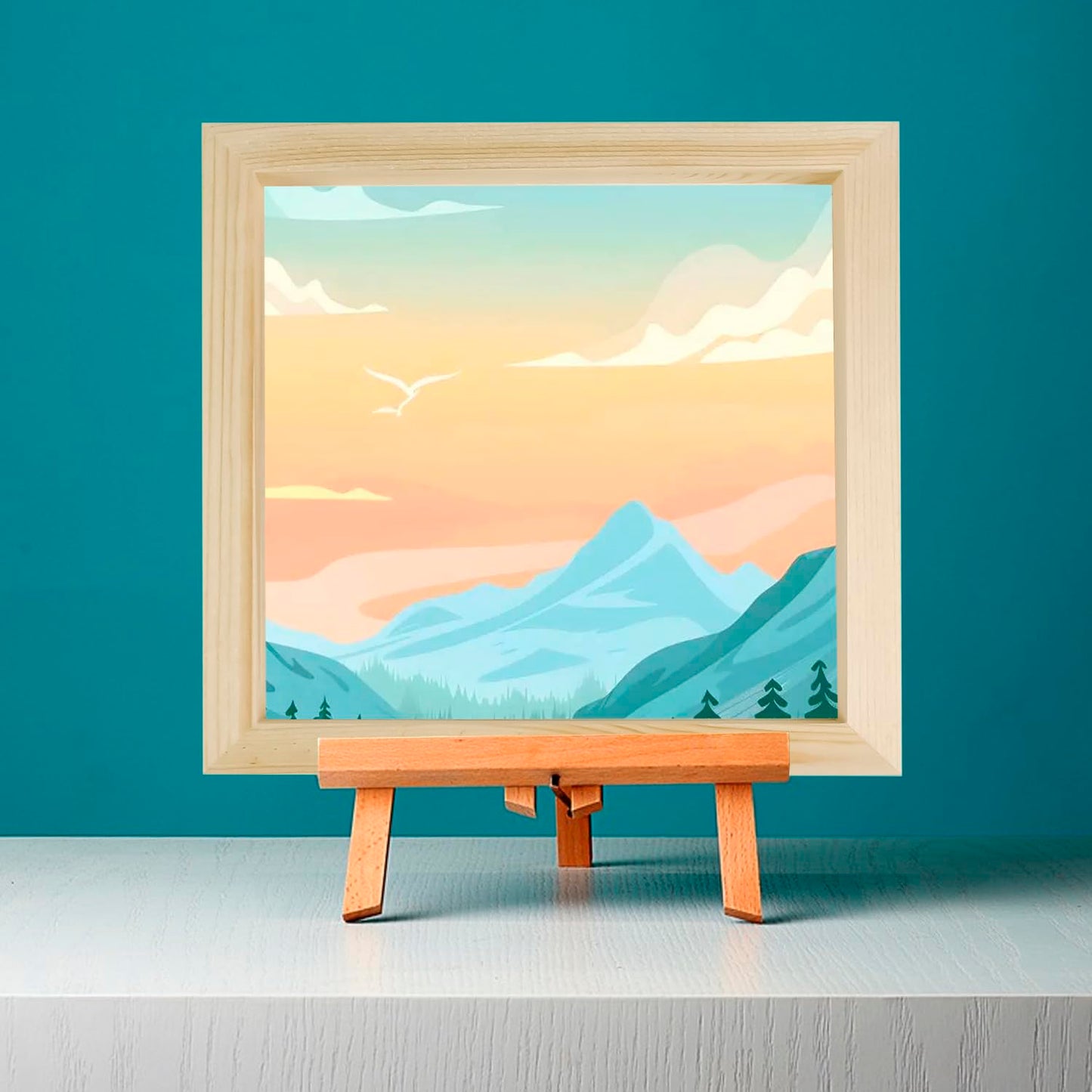 Unfinished Wood Panels, 10 x 10 Inch Wood Canvas Boards, 5 Pcs Wooden Canvas Panels Boards for Crafts Painting Canvas DIY Art Projects Pouring Arts Use with Oils Acrylics