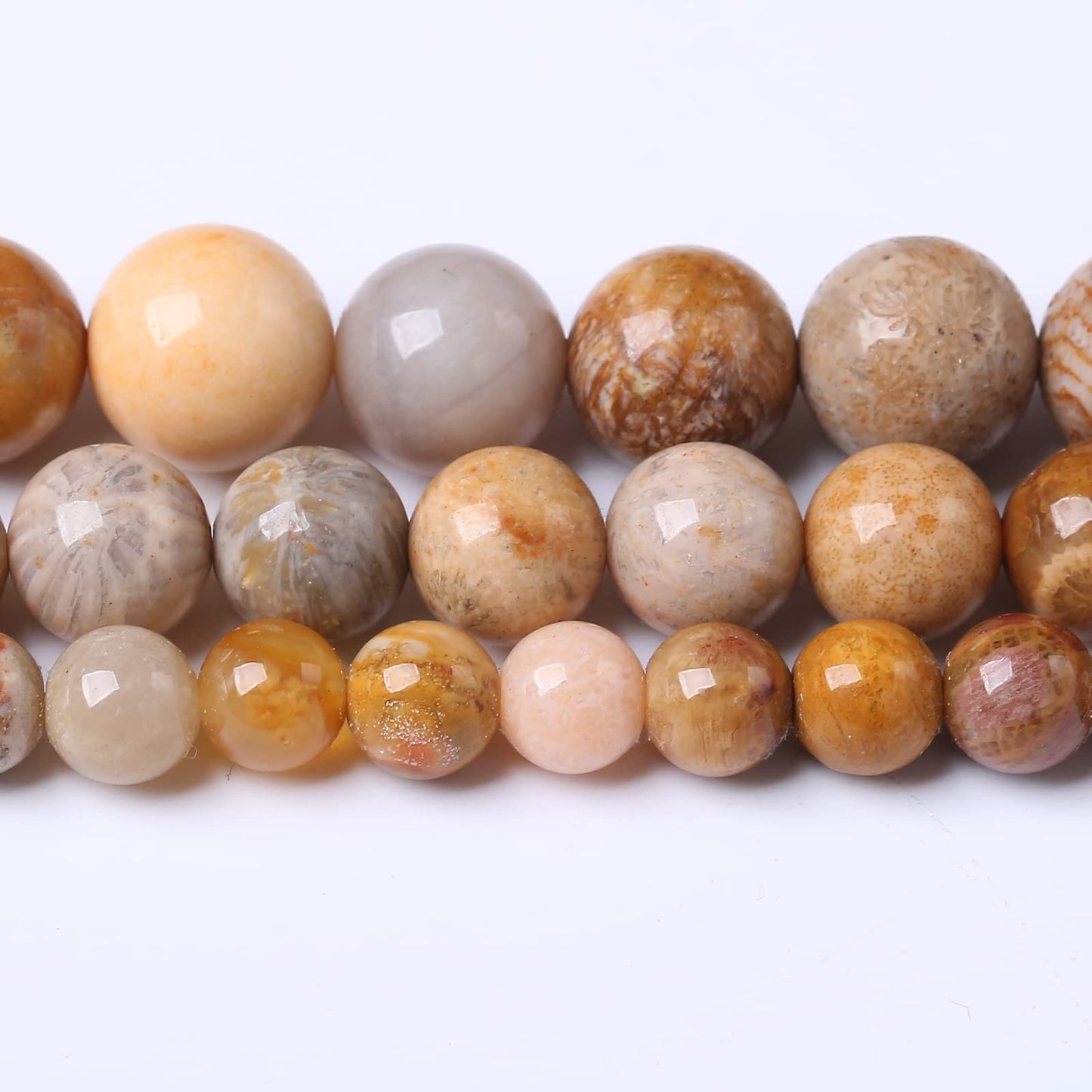 36PCS 10MM Natural Coral Jade Stone Beads Energy Healing Beads for DIY Jewelry Bracelet Necklace Making for Jewelry Making15Inch