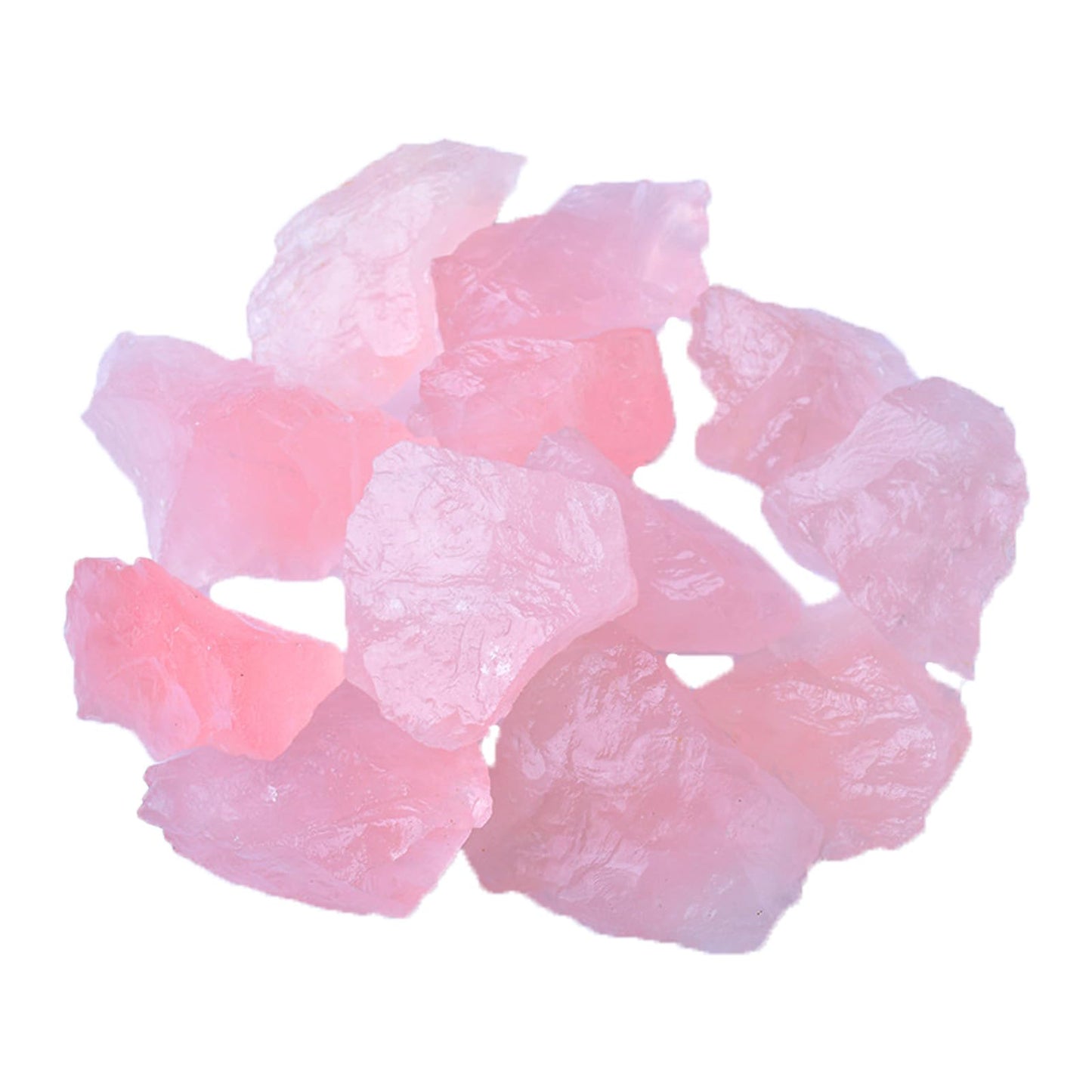 Raw Crystals, Large 1.2-2.0" Healing Crystal Natural Rough Stones for Intuition,Chakra,Meditation,Decoration,Polishing,Energy Work (Pink Quartz, 3.5oz-1.2-2.0"raw Crystals)