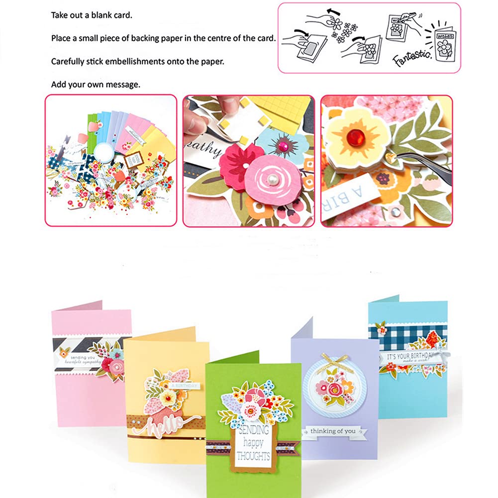 Gigicloud Diy Greeting Card Kits, Paper Greeting Card Set Handmade Diy Making Material Set For Birthday Invitation, Thanksgiving Christmas Holiday Baby Shower 15 Cards + 15 Envelopes