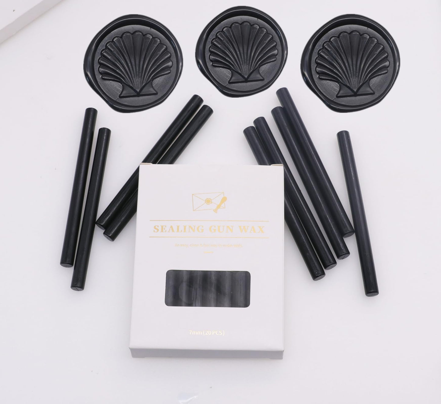 40 Pcs Glue Gun Sealing Wax Sticks for Wax Seal Stamp, Black Wax Sealing Glue Gun Sealing Wax Sticks Mini Glue Stick, Great for Wedding Invitations,Christmas Gift (Black)