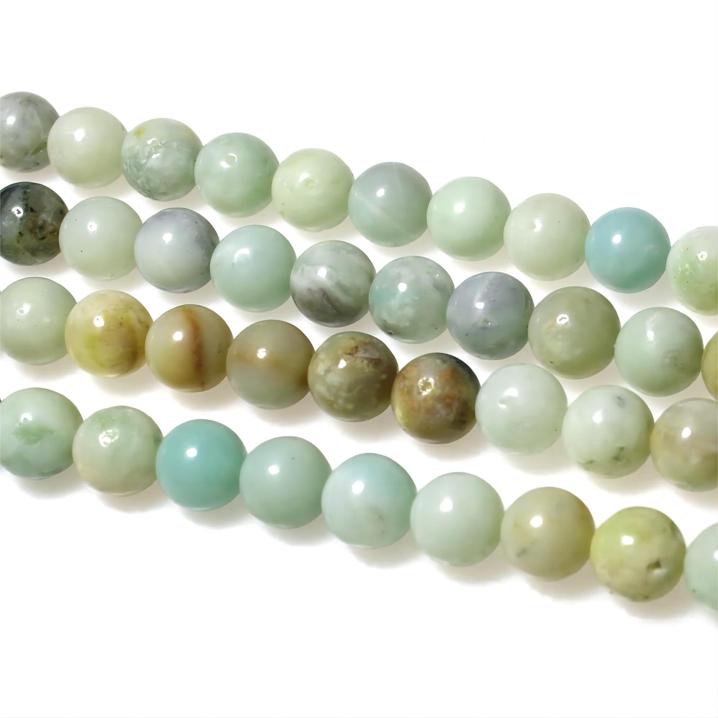 MJDCB Natural Stone Beads Multicolor Amazonite Round Loose Beads for Jewelry Making DIY Bracelet Necklace (6mm)