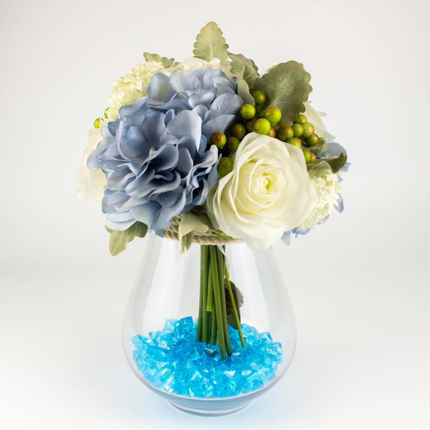 FLJHAYDMJ 250 PCS Blue Fake Ice,0.62x0.86 Inch,1.1 lbs Acrylic Crystal Gemstones for Decoration, Photography, Vase Filling, and Parties,Non-Toxic and Reusable