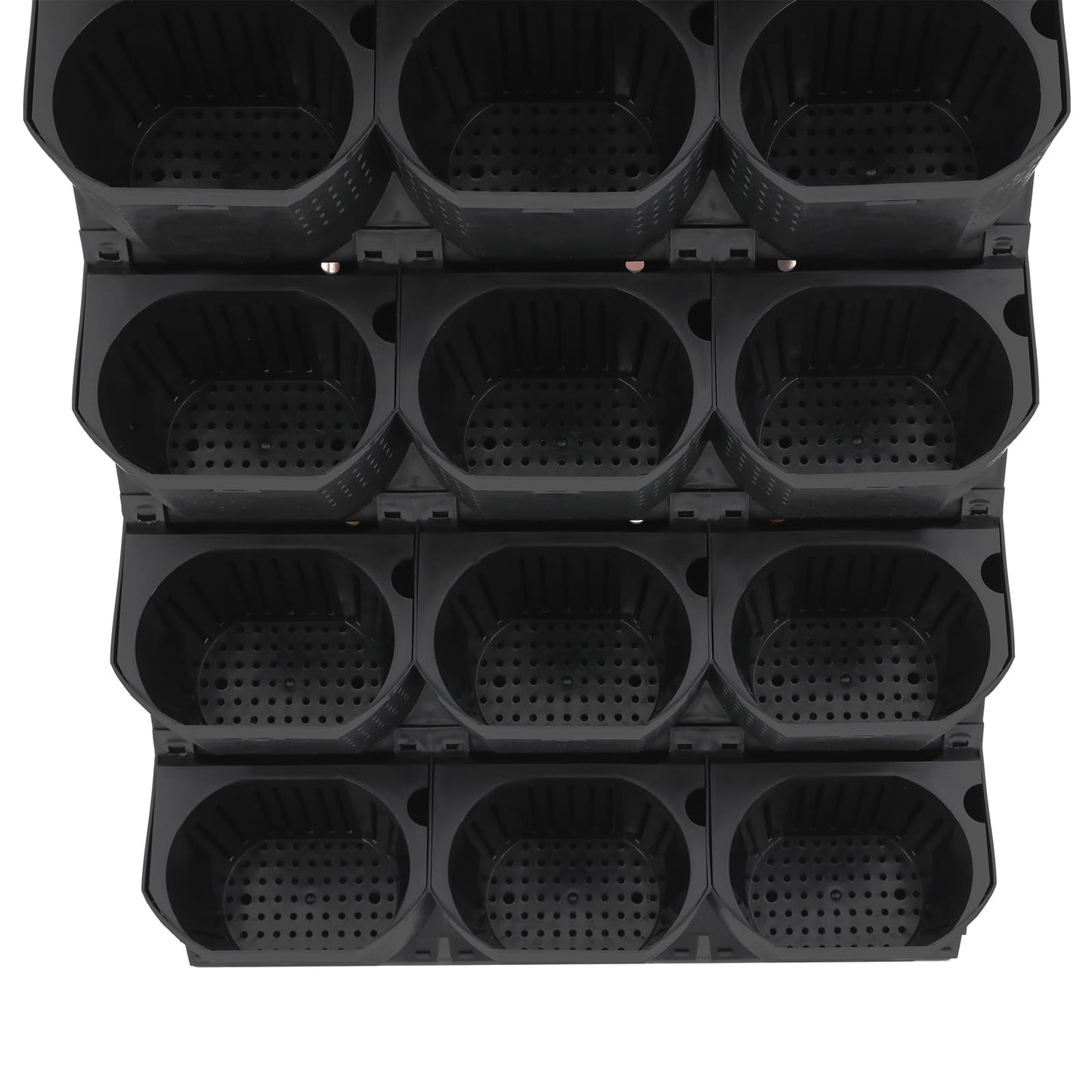 Fichiouy Vertical Garden Planter for Indoor/Outdoor Plants, Wall-Mounted Planter with 36 Pots,Hanging Flower Pots for Balcony, Home, Commercial Spaces (White)