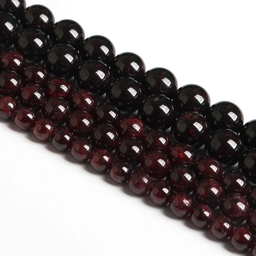 4MM 86PCS Natural Garnet Gemstone Loose Beads for Jewelry Making DIY Bracelet Crystal 1 Strand