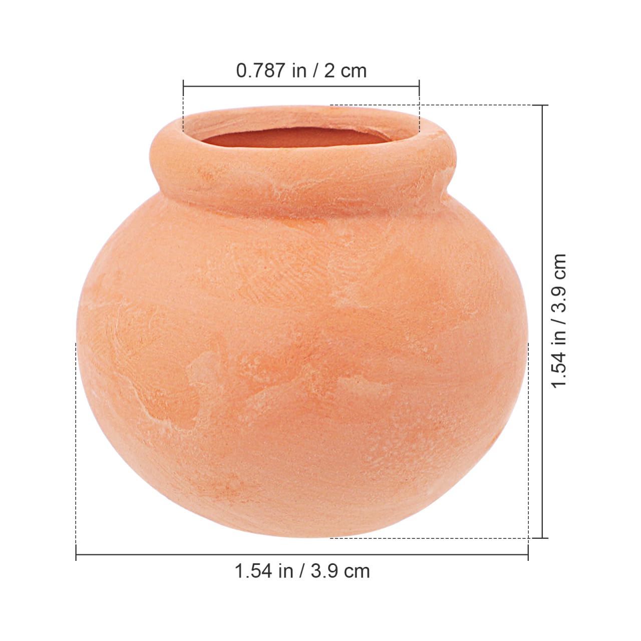 HANABASS 6pcs Mini Terracotta Pots Miniature Flower Pots Compact Containers for Crafts DIY Garden Plants Office Decor Mini House Accessories 1.5X1.5 Inch