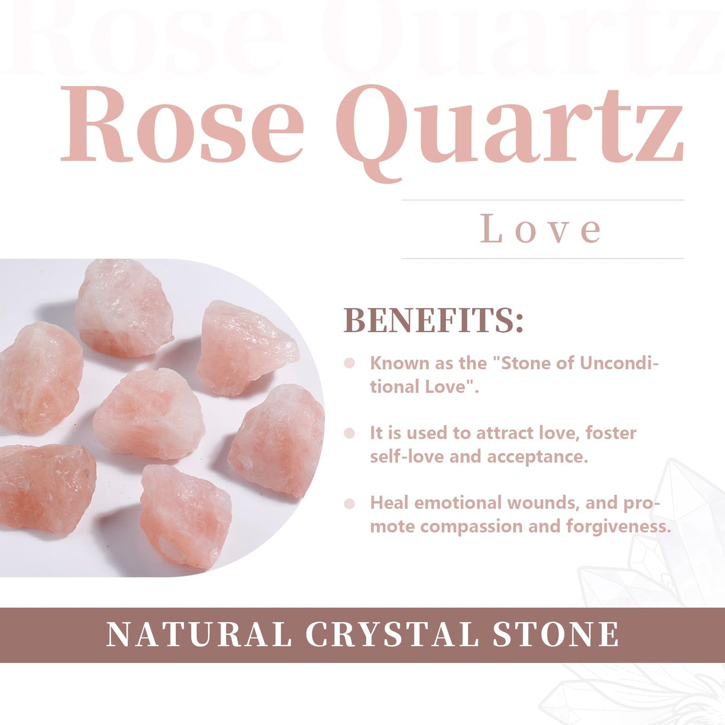 rockcloud Healing Crystal Natural Rose Quartz Heart Love Carved Palm Worry Stone Chakra Reiki Balancing