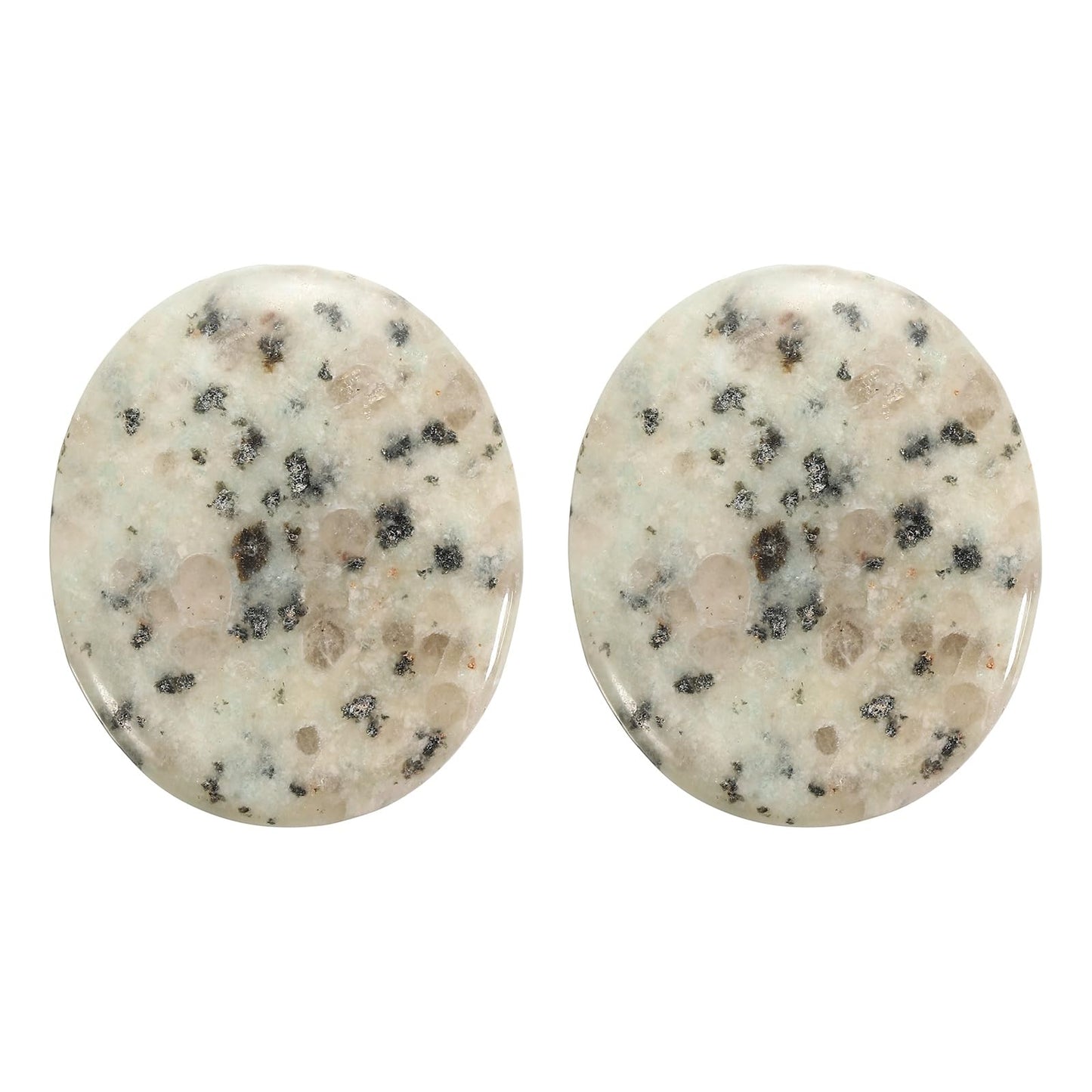 MECCANIXITY 2 Pcs Thumb Worry Stone for Anxiety, Tianshan Blue Stone Relief Crystals Hand Thumb Stones Pocket Gems Natural Polished for Yoga Meditation Relief