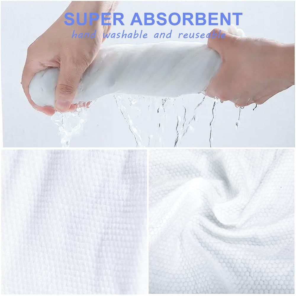 CHANHOO Disposable Pet Bath Towel,15 PCS Portable Pet Grooming Towels,11.8 x 21.6 inch Convenient Pet Cleaning Towel Pet Drying Towels,Absorbent Bath Towel for Small Dog Puppy Cat, White