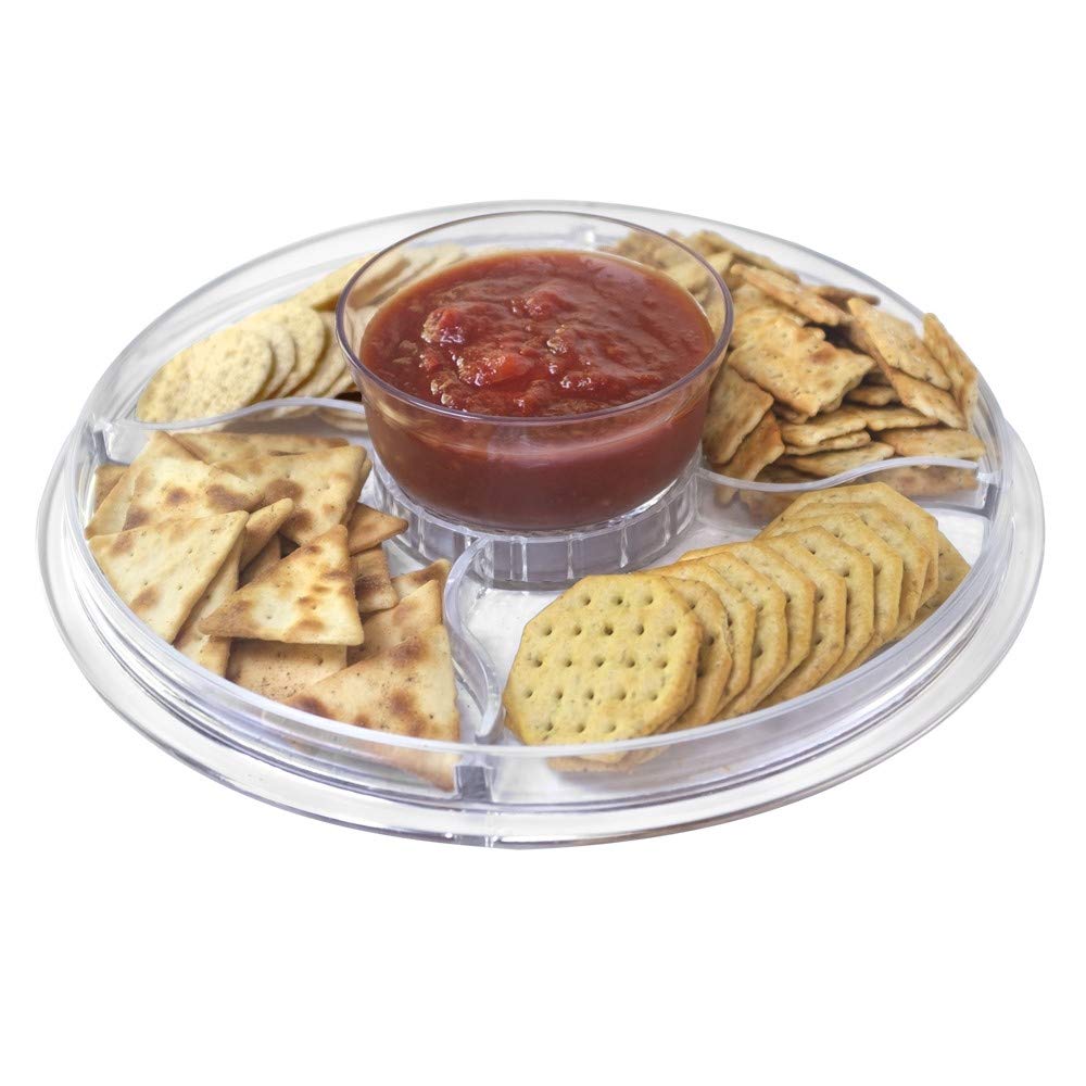 Cake Stand with Dome Cover, 6-in-1 Multi-Purpose Use, Cake Stand with Lid, Serving Platter, Punch Bowl, Desert Platter and More, BPA Free