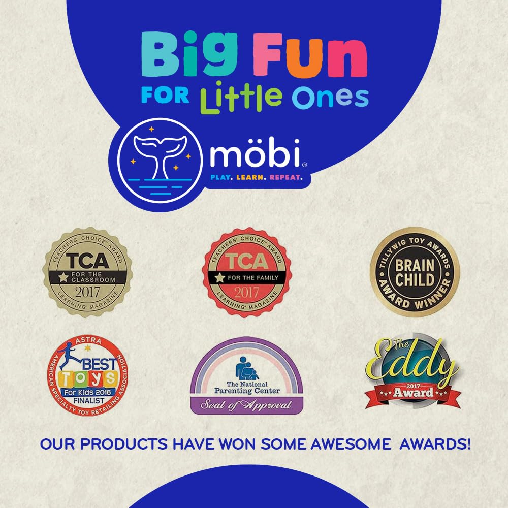 Mobi Oomplz Water Toys - Baby Stacking Cups for Toddlers, Bath Cups, Pool and Tub Toys, Water Play for Babies and Kids, Non Toxic Food Grade Silicone and BPA Free - for Toddlers Ages 1-3