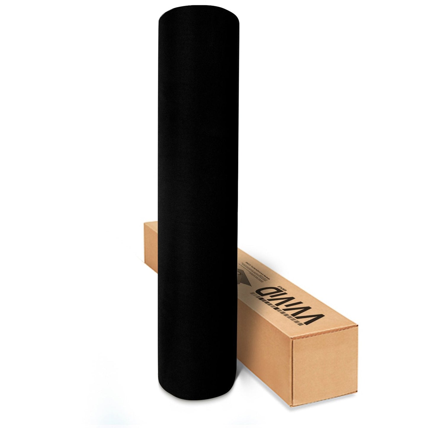 VVIVID Black Felt Matte Suede Vinyl Wrap Sheet Rolls (25ft x 52 Inch)