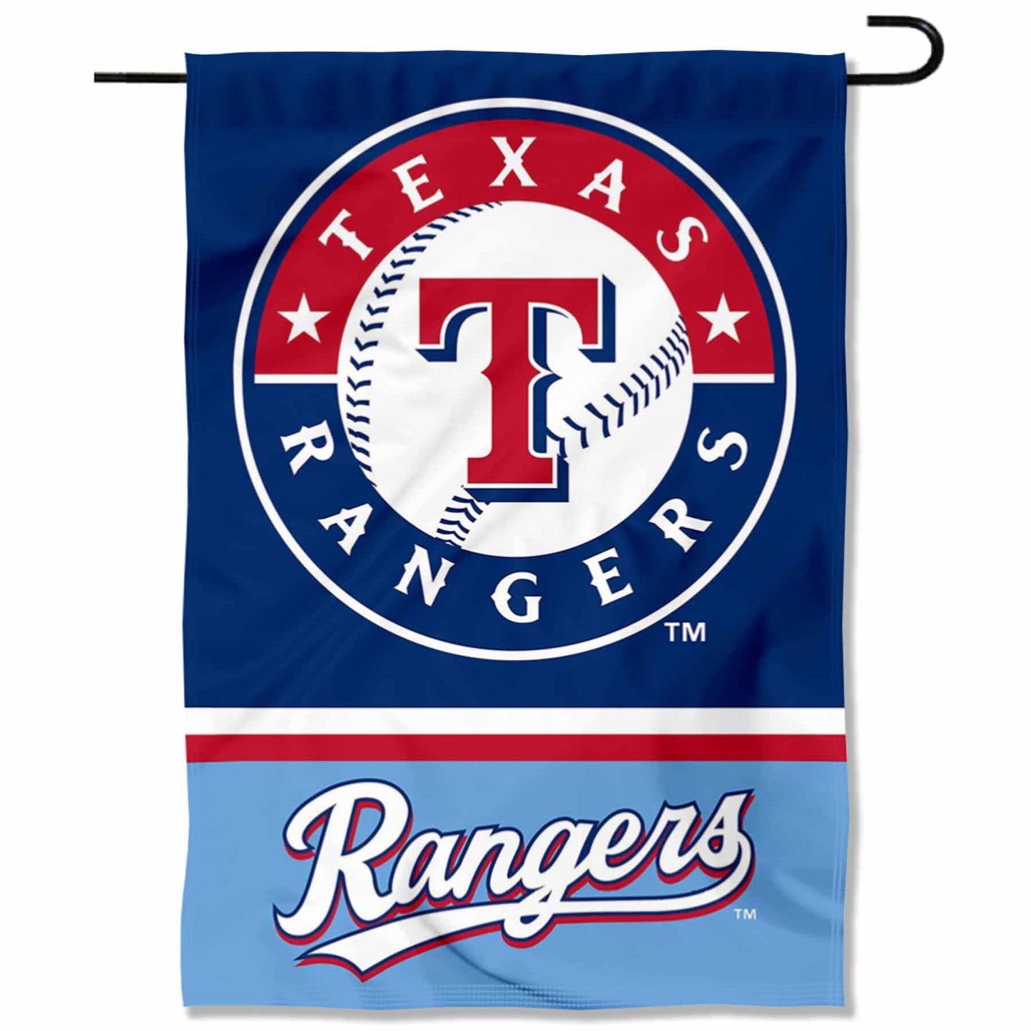 Texas Rangers Powder Blue Double Sided Garden Flag