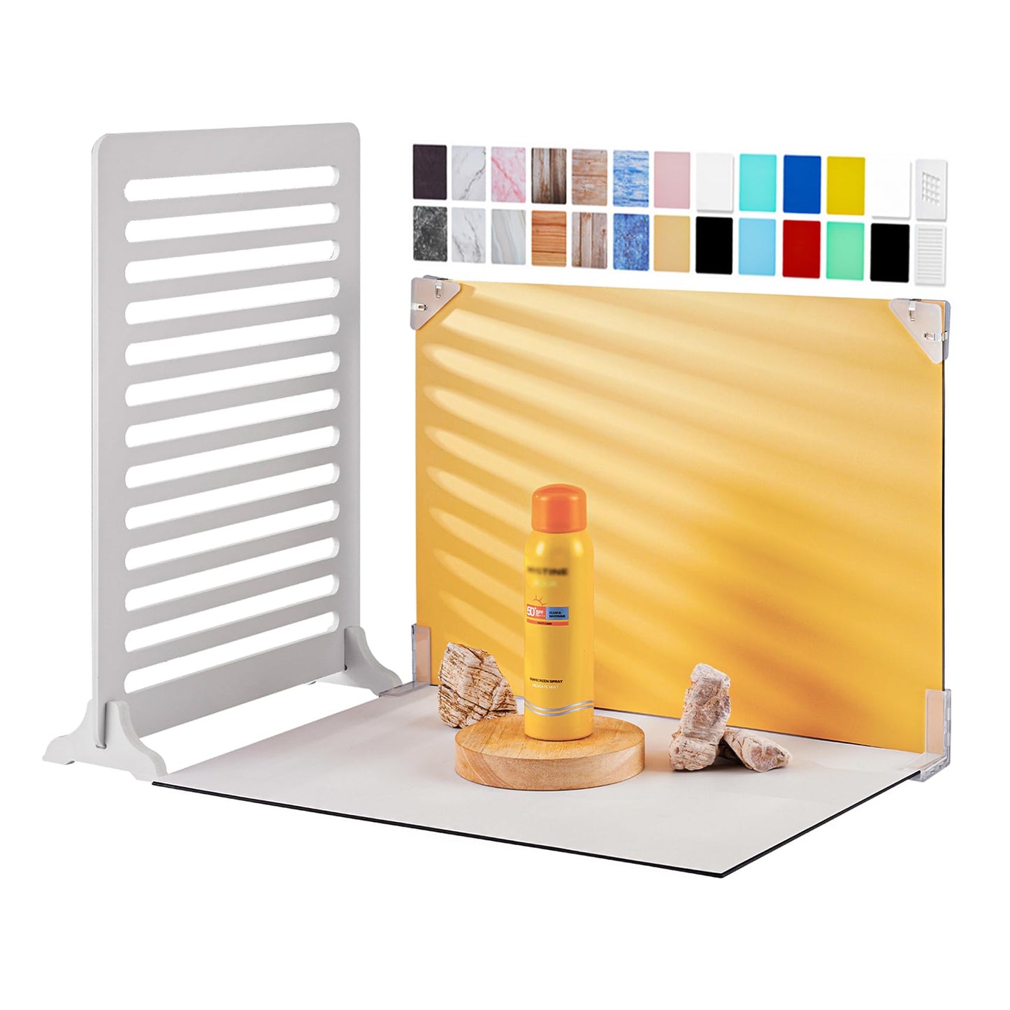 Meking 12Pcs 22Patterns Small Product Photography Backdrops Kit Photo Background Food Photography Backdrop Board with Carrying Bag and Drawstring Bag(16.5X11inch)