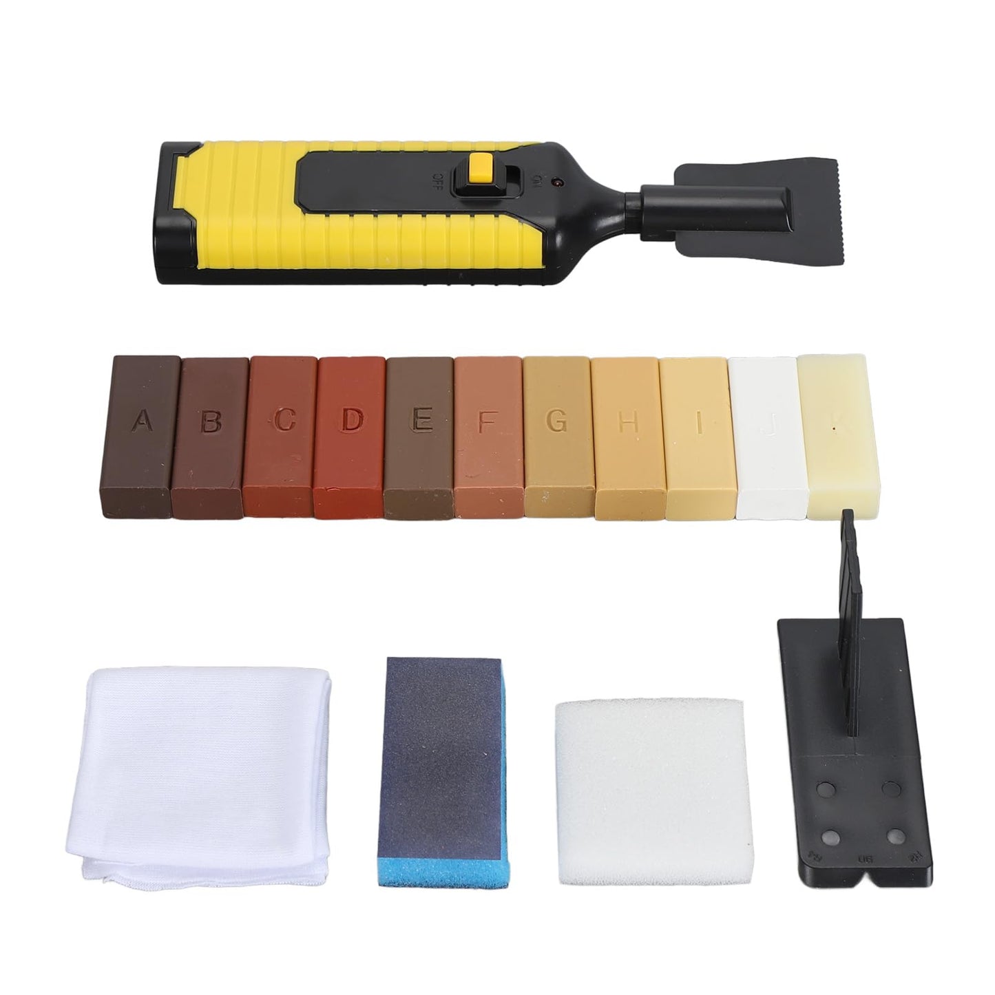 Rengue Wood Floor Repair Kit, Easy Application, Ideal for Home Furniture and Laminate Floors, 16.8x3.7cm Size Wood Floor Repair Kit, Plastic Wax with Nan Household Daily Necessities