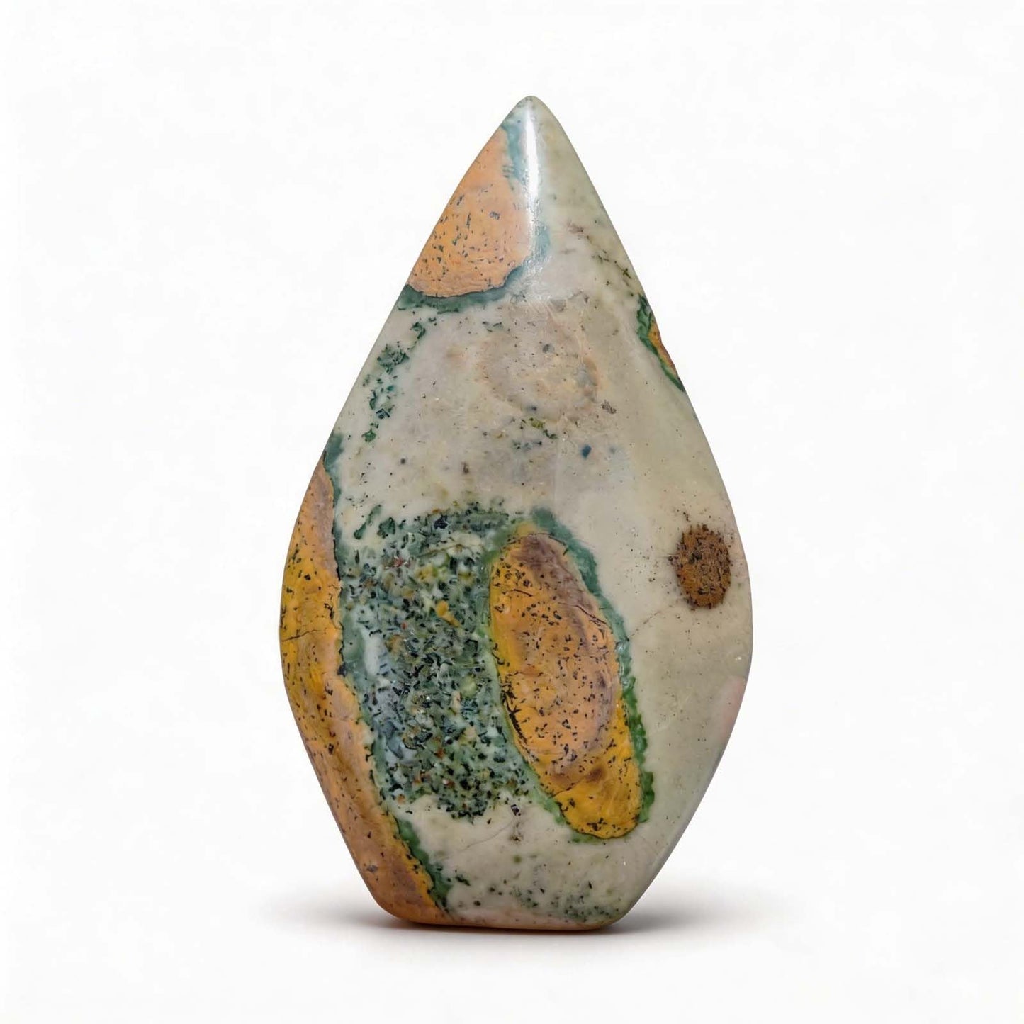 Crystal Healing Nature stromatolite Fossil Gemstone, 1.8 Billion Year Old Natural Algae Ancient Stone, Teardrop-Shaped Stromatolite Fossil for Zen Decor and Stress Relief Gift.