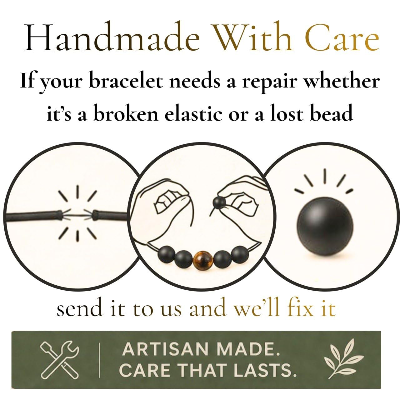 TEJO Natural Stone Beaded Bracelet – Handmade Energy Healing Bracelet for Men & Women, Yoga Chakra Jewelry Gift (Picasso Jasper Natural Stone Bracelet – for Women, 6.5 inches)