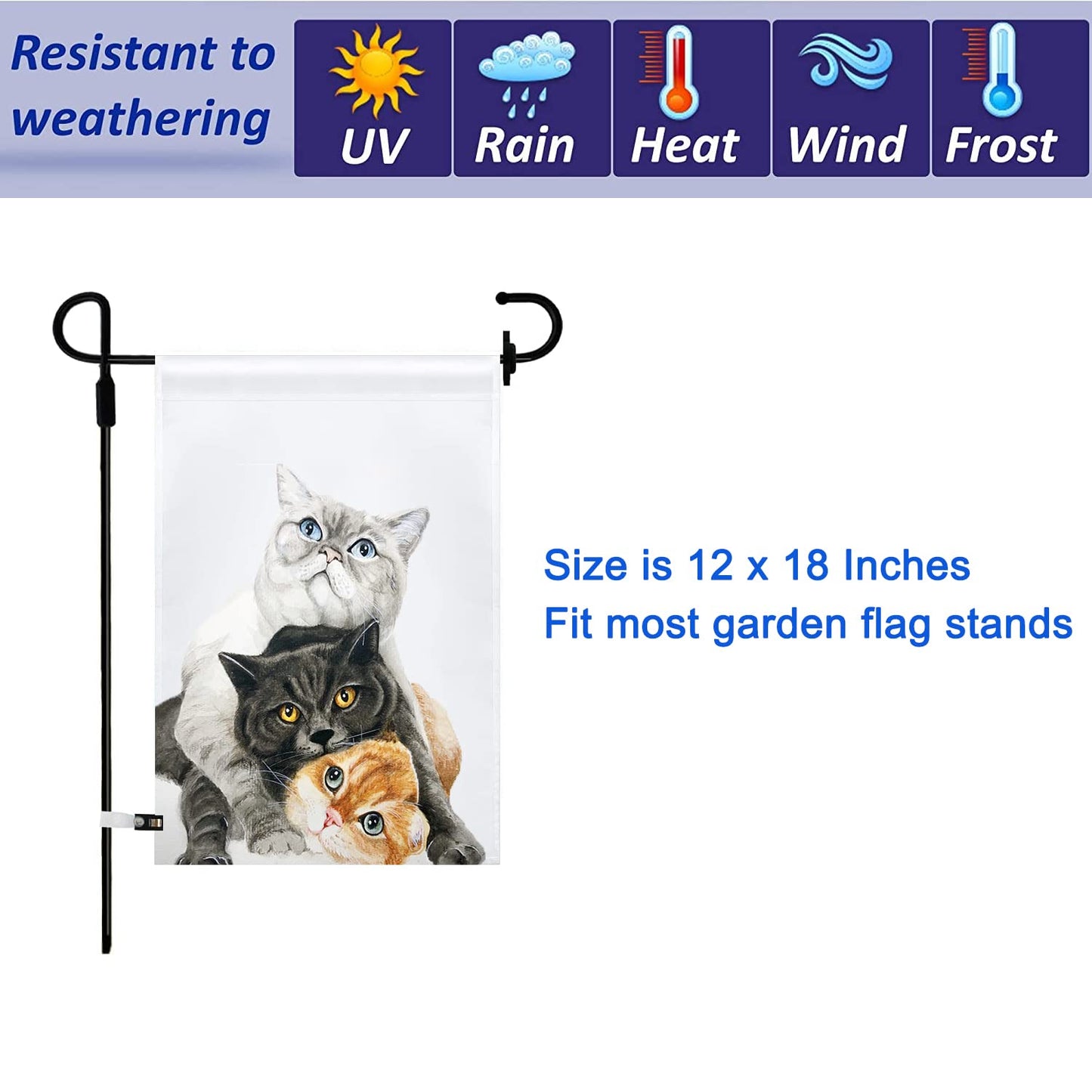 Sublimation Blanks Garden Flags Set of 20, DIY Lawn Garden Flag Polyester Banners 12 x 18 Inches Yard Flags for Heat Press, Indoor Outdoor Garden Decoration