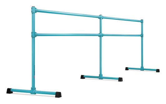 VITA Barre Portable Freestanding Double Ballet Barre, Extreme, 14 Ft Bars, Teal, Steel | Fixed Height, Made in USA, Home or Gym Exercise Equipment for Kids & Adults | Dance, Fitness, Pilates
