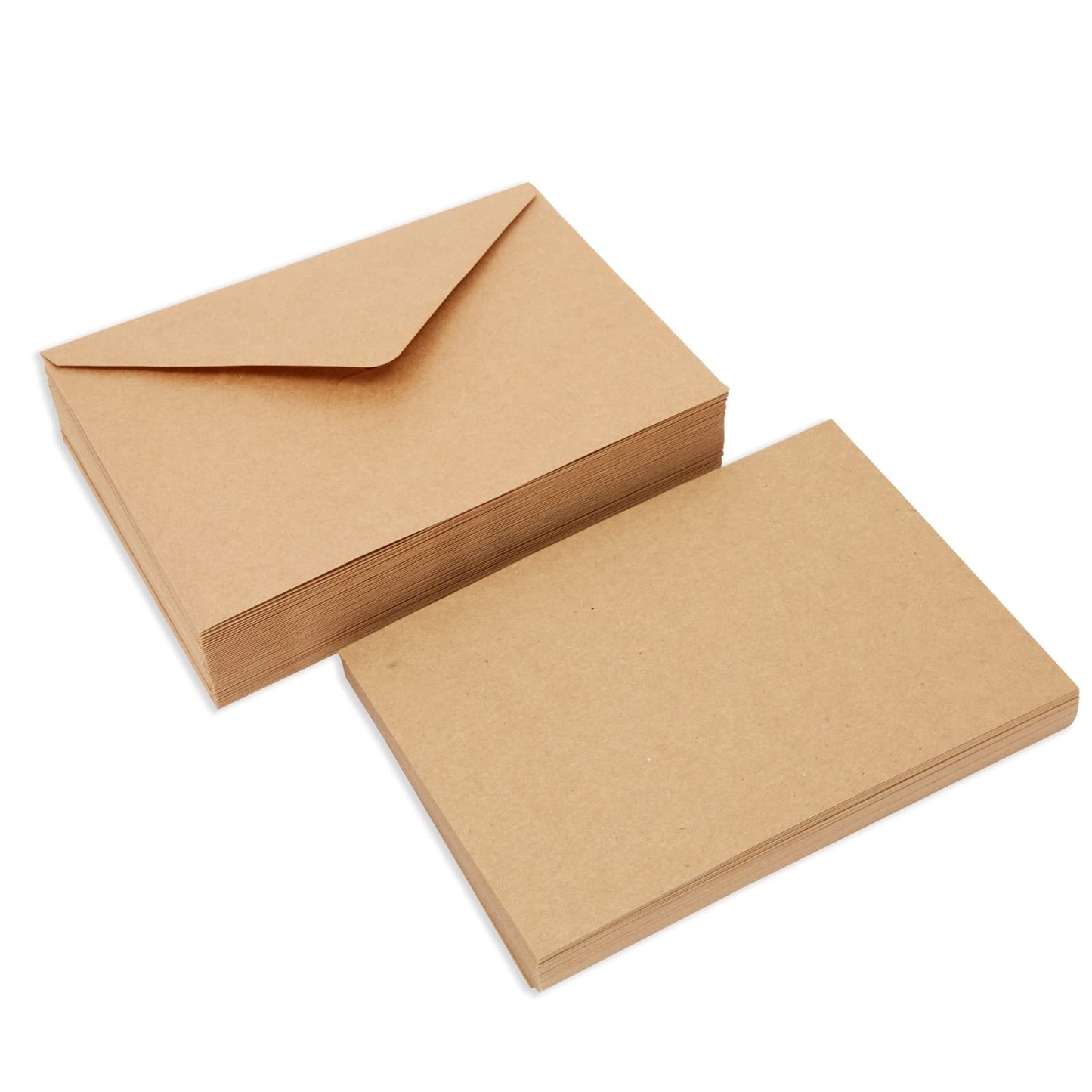 Best Paper Greetings Blank A7 Note Cards & Envelopes Set - Kraft Paper Stationery & Blank Cards and Envelopes - DIY Paper Crafting Supplies & Letter Writing Stationery - 5x7 In, 50-Pack, Brown Kraft