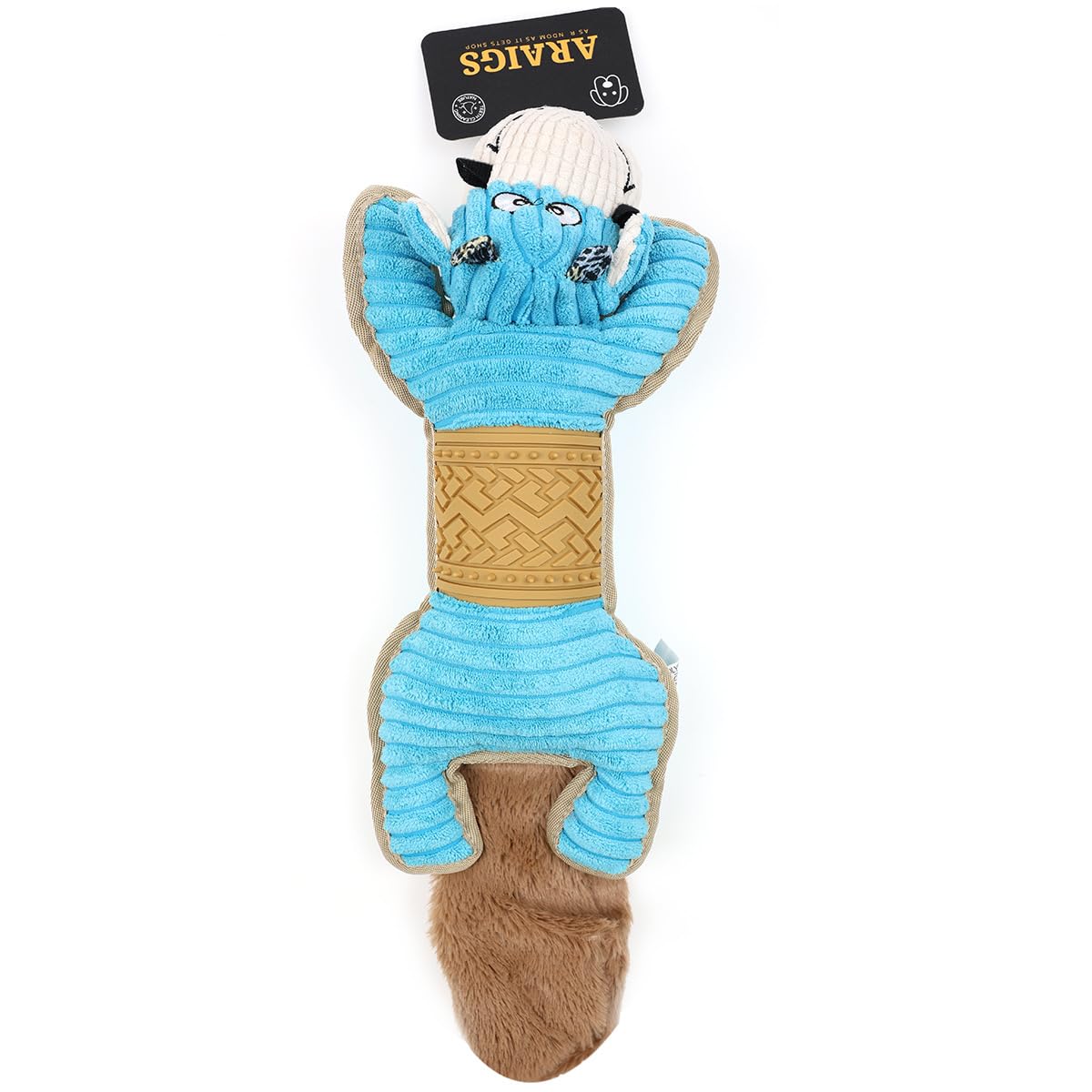 ARAIGS Pet Companion Squeaky Plush Toy - Comforting Dog & Cat Plush Toys with Squeaker, Soft Cuddly Companion for Anxiety Relief, Training & Play - Premium Quality Pet Toys 4 Pack