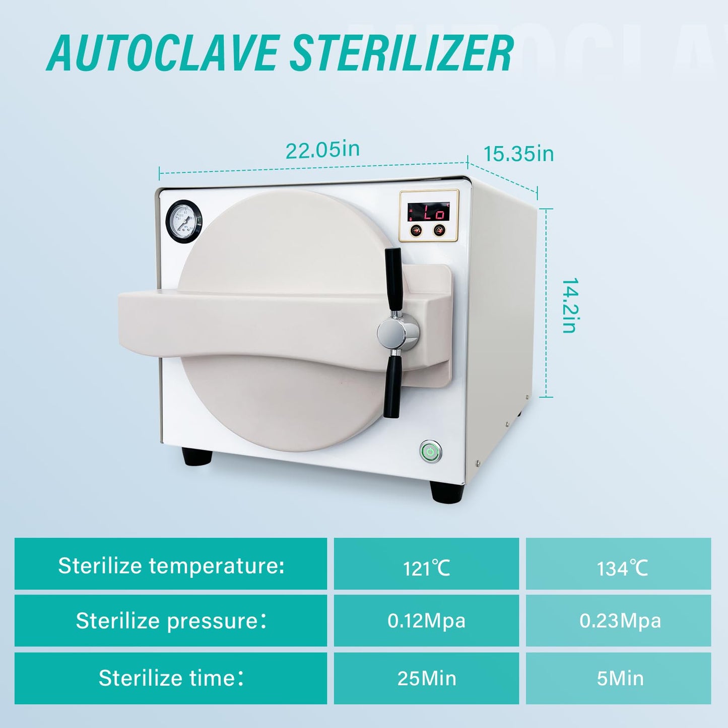 DACAT-RICHFU TR250NM 18L Automatic Autoclave
