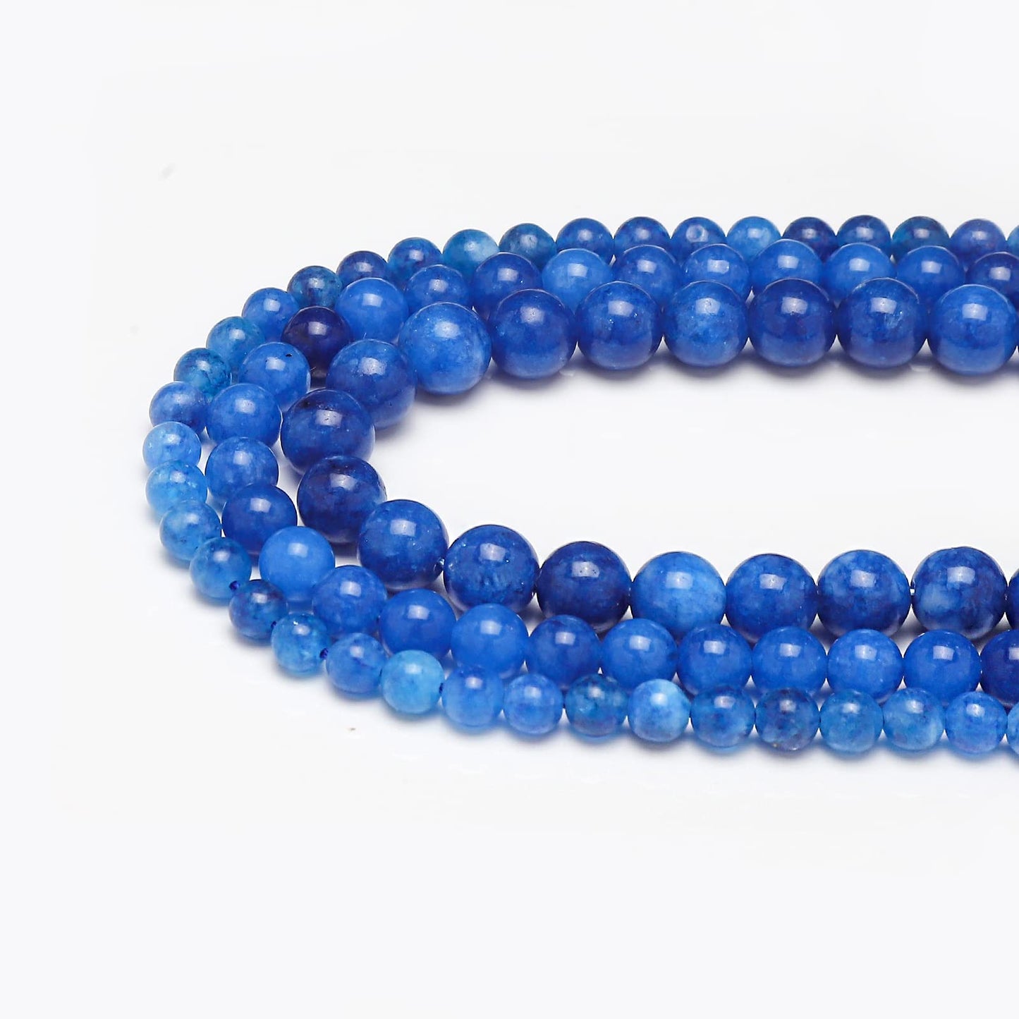 60pcs 6mm Natural Stone Beads Kyanite Beads Energy Crystal Healing Power Gemstone for Jewelry Making, DIY Bracelet Necklace