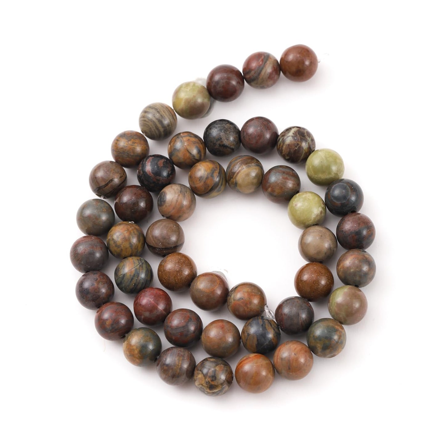10mm 38pcs DIY Natural Colorful Agate Stone Beads Round Healing Crystal Gemstone Loose Beads for Jewelry Making Handmade Bracelet Necklace