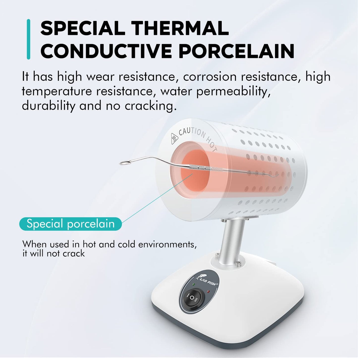 LAB FISH Lab Infrared Scalpel Sterilizer Autoclave Sterilizers 825°C Inoculating Loop Sterilizer for Inoculating Loop Mycology 150W(DS-900)