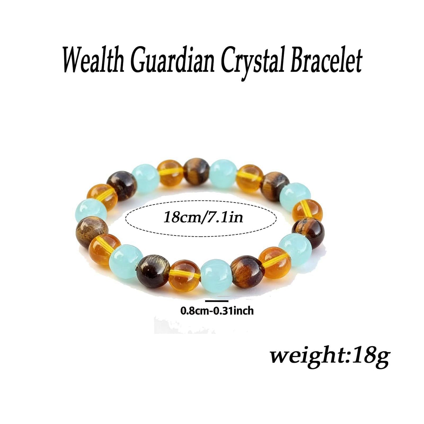 Adjustable Crystal Money Bracelets for Women Aventurine & Tiger-Eye Stone Beaded Bracelet Wealth Attraction Feng Shui Good Luck Elastic Bracelets Natural Healing Protection Jade Spiritual Jewelry (Wealth-Tiger's Eye + Green)