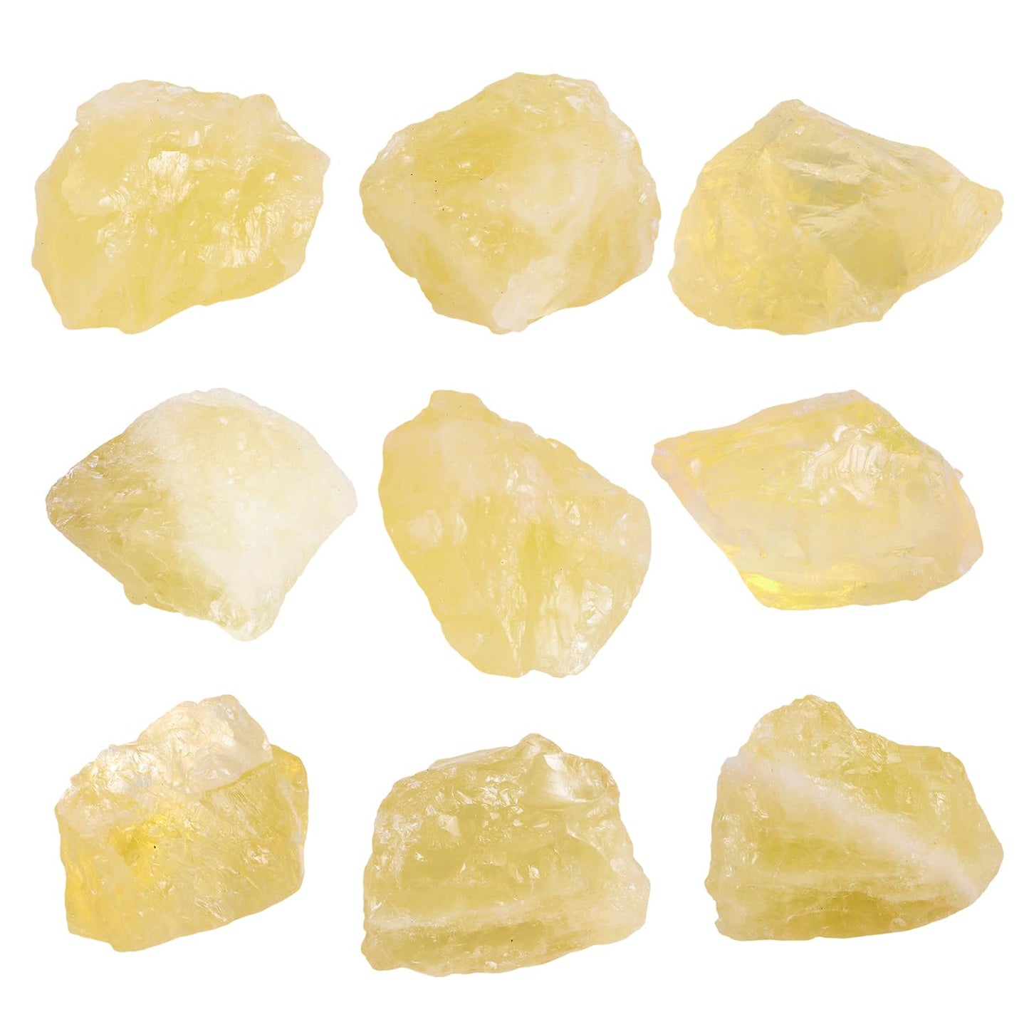 1Lb Authentic Raw Citrine Crystal Stone Natural Rough Stones Crystal for Tumbling, Cabbing, Polishing, Wire Wrapping, Wicca & Reiki Crystal Healing
